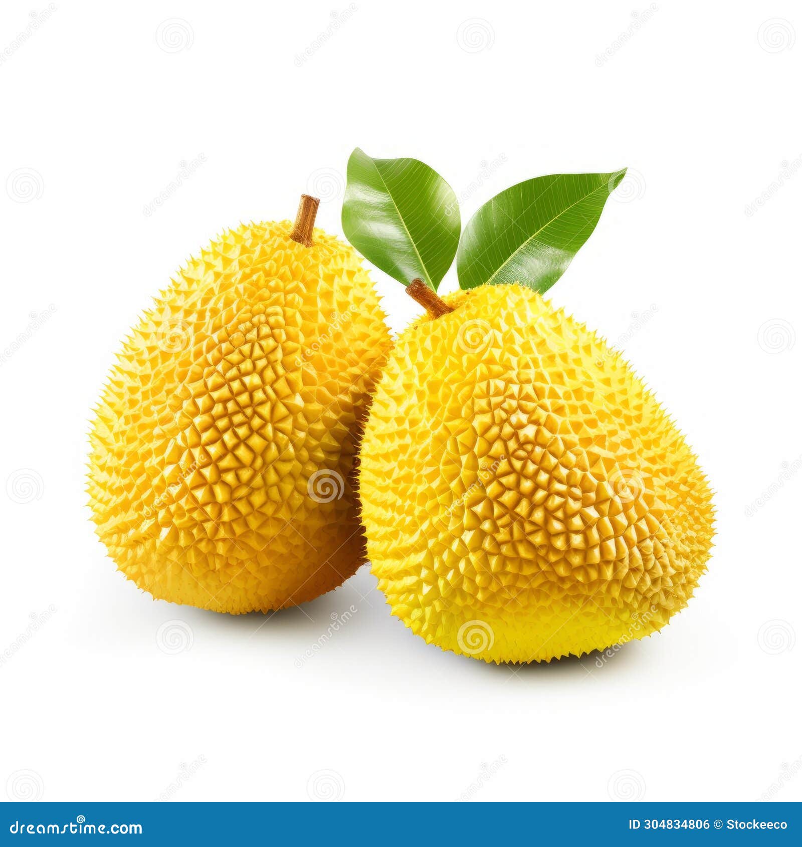 yuzu fruit on white background with green leaves