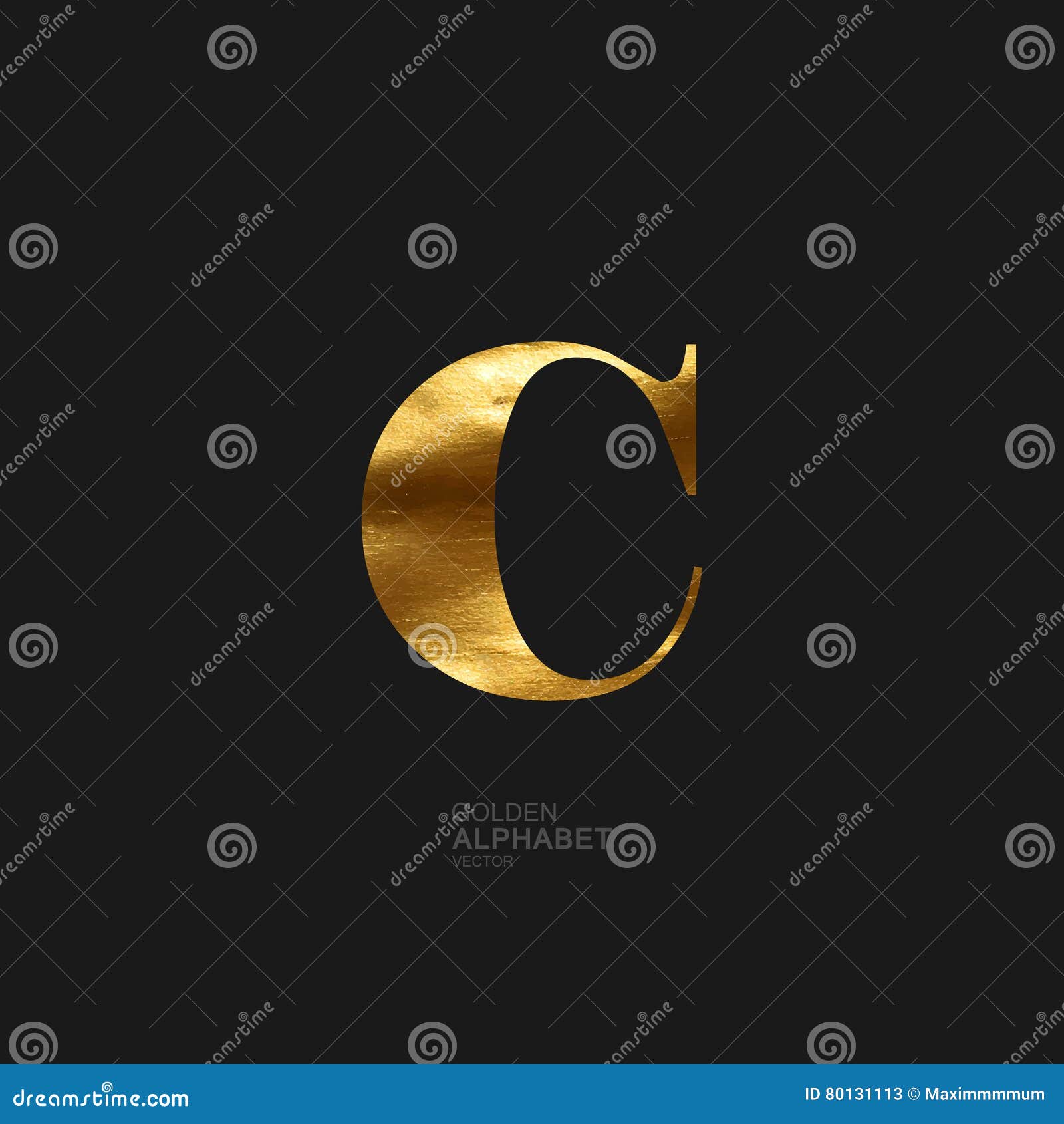 Golden letter C stock vector. Illustration of creative 80131113