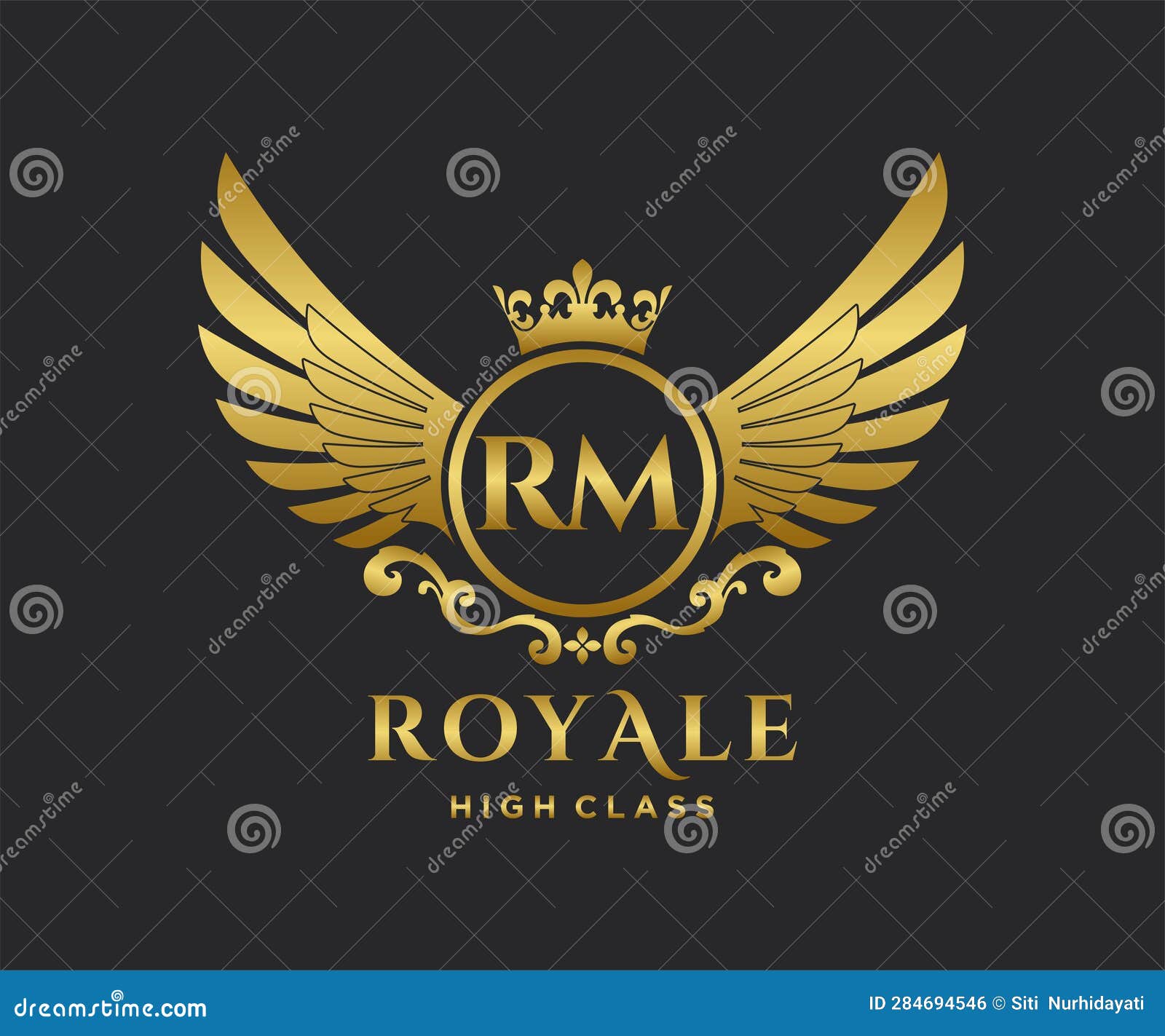 Luxury Letter RM Gold Monogram Logo Template Brand Identity