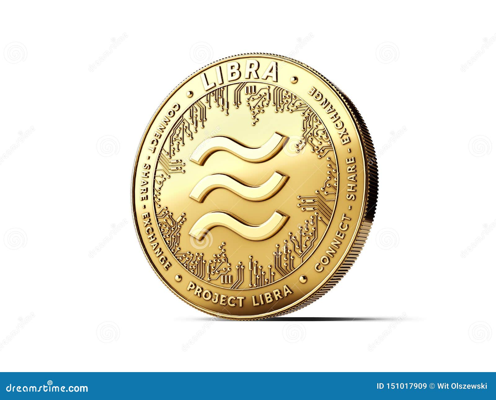 Golden Libra Cryptocurrency Concept Coin Isolated on White Background.  Project Libra Conceptual Design. 3D Rendering Editorial Stock Image -  Illustration of crypto, growth: 151017909