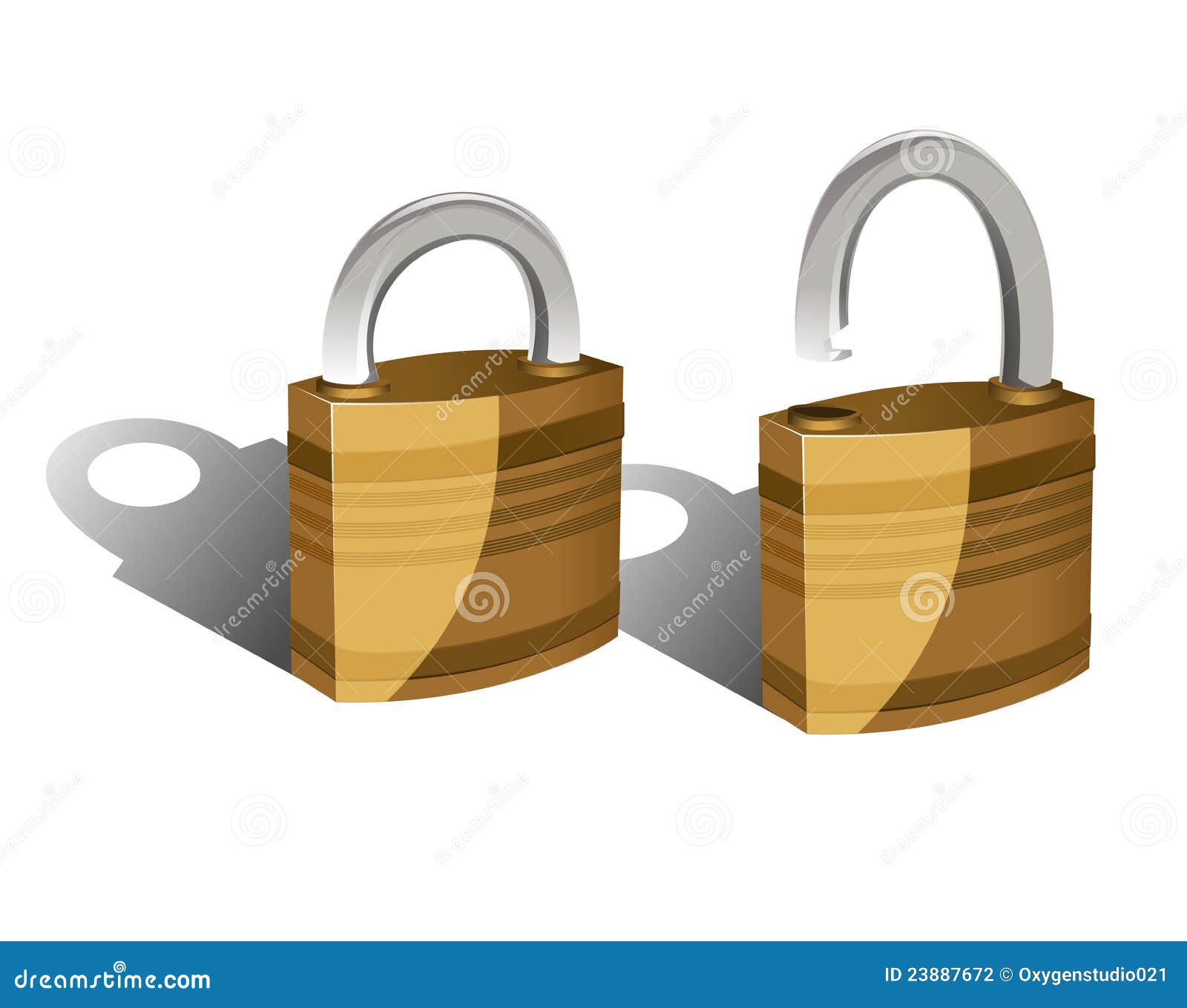 Golden lock stock vector. Illustration of code, square 23887672