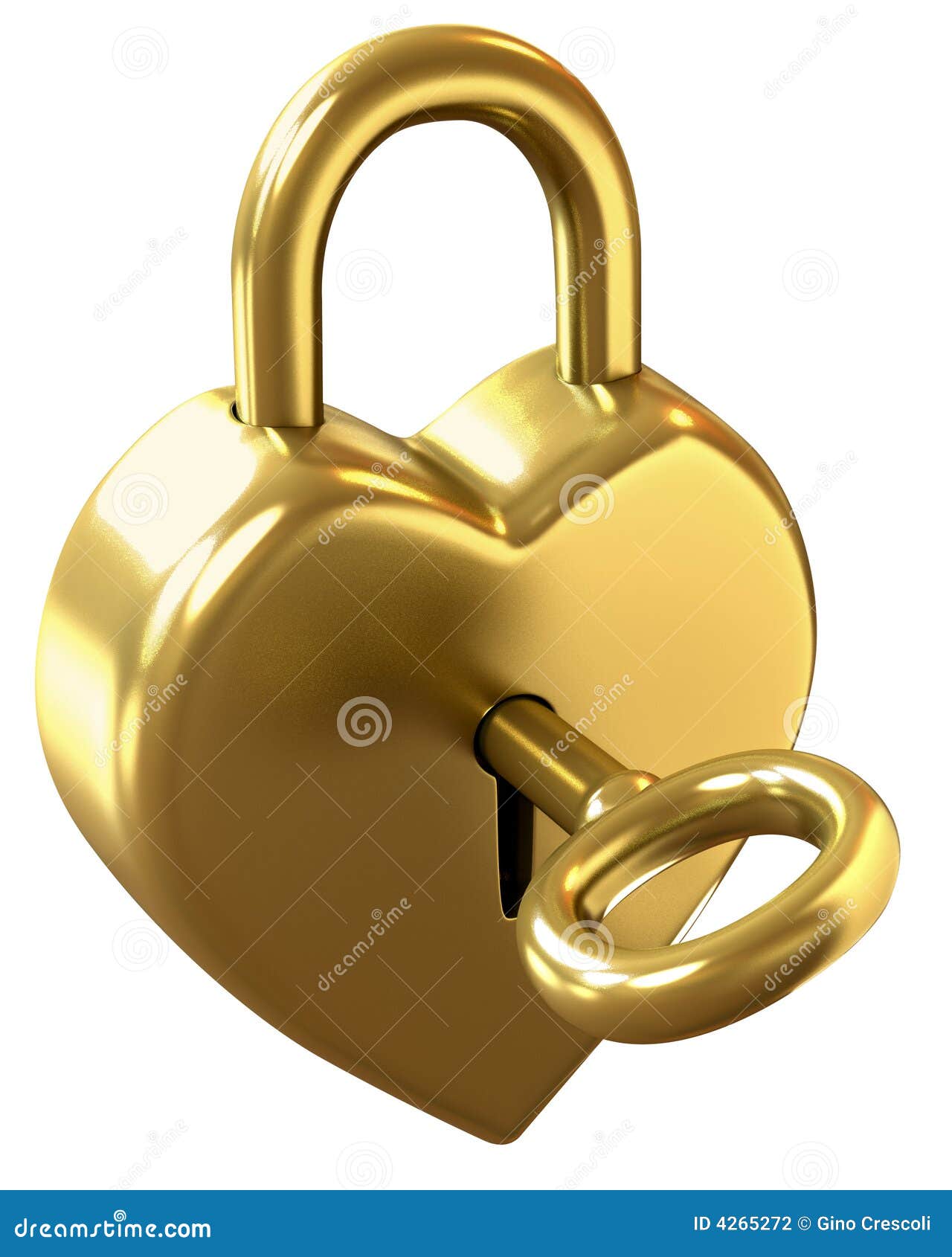 Golden love padlock stock illustration. Illustration of symbol 4265272
