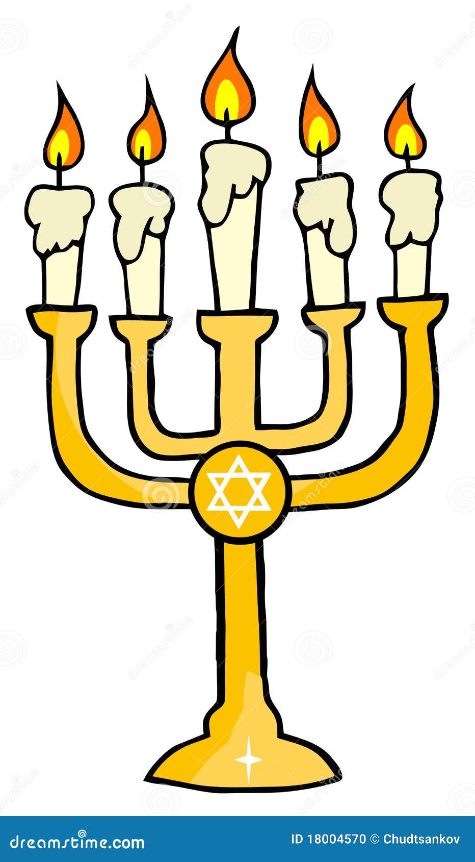 christmas symbols of ornaments tree character. cartoon candles menorah with Golden christmas symbols of ornaments tree character. cartoon candles menorah with Golden