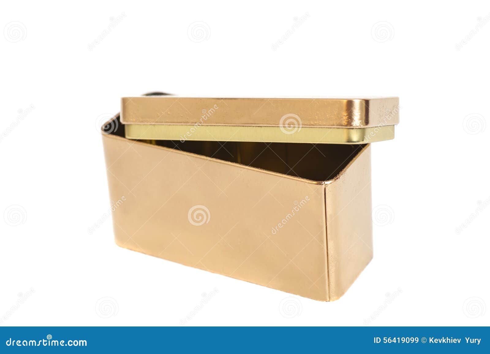 Golden Metal Box stock image. Image of studio, miscellaneous 56419099