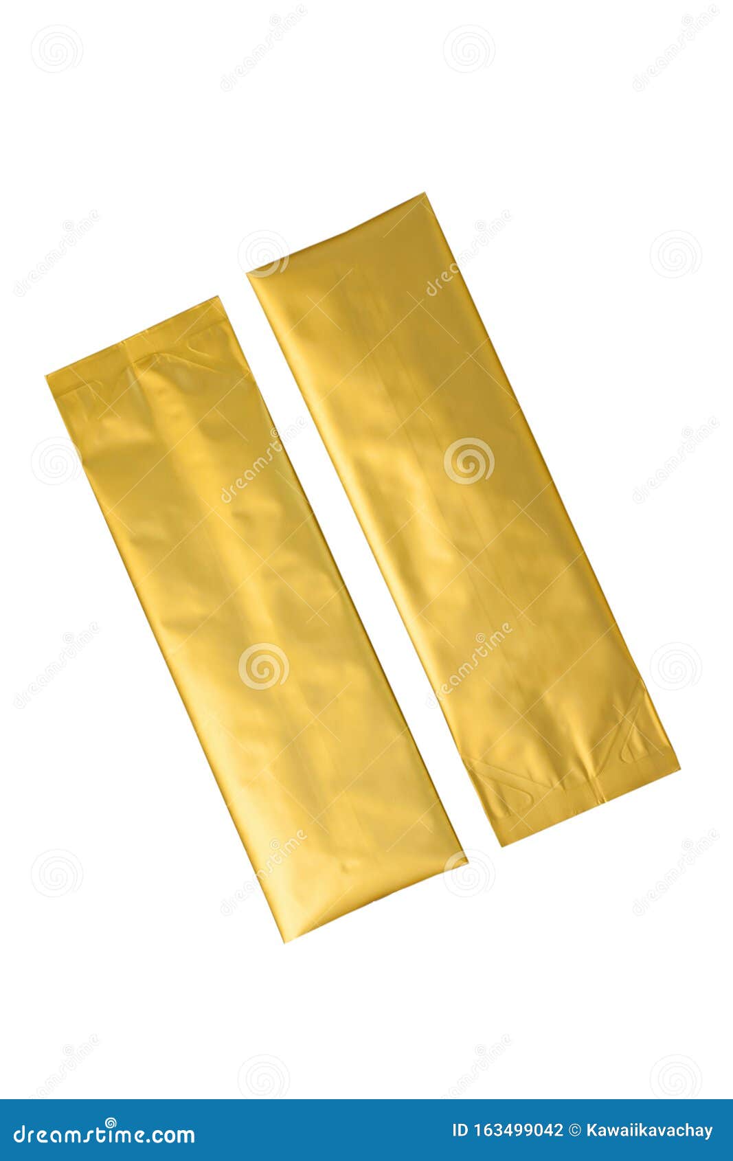 Download Golden Metalized Side Gusset Pouch Bag Isolated On White ...