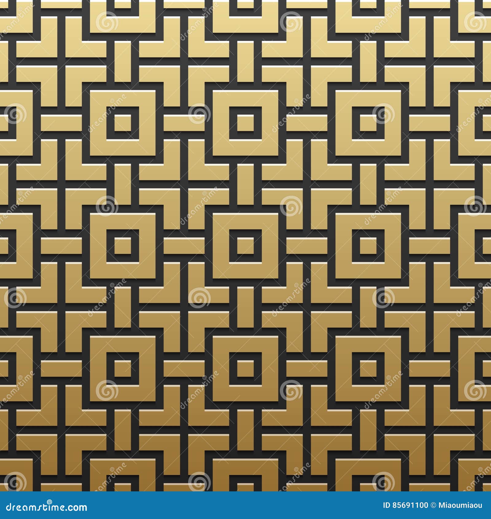 Golden Metallic Background with Geometric Pattern Stock Vector