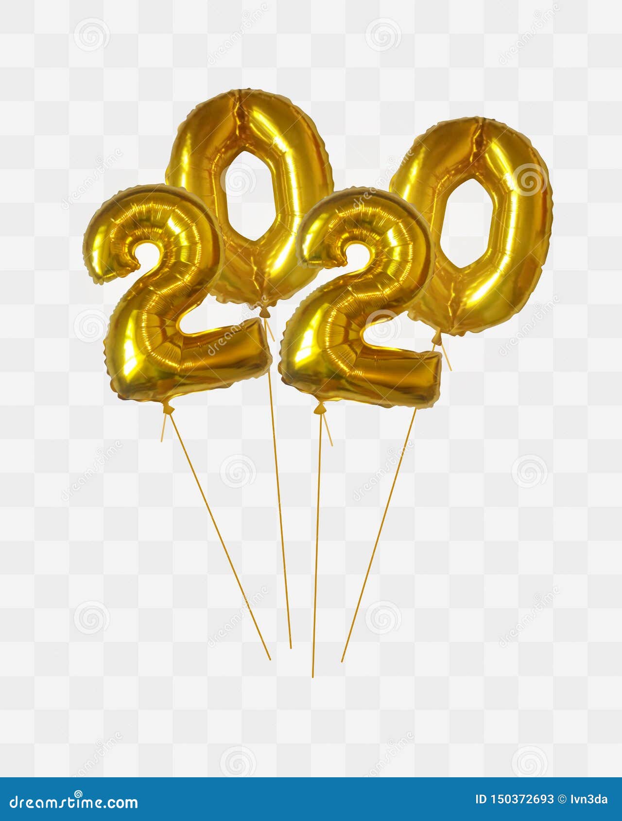 balloons of numbers