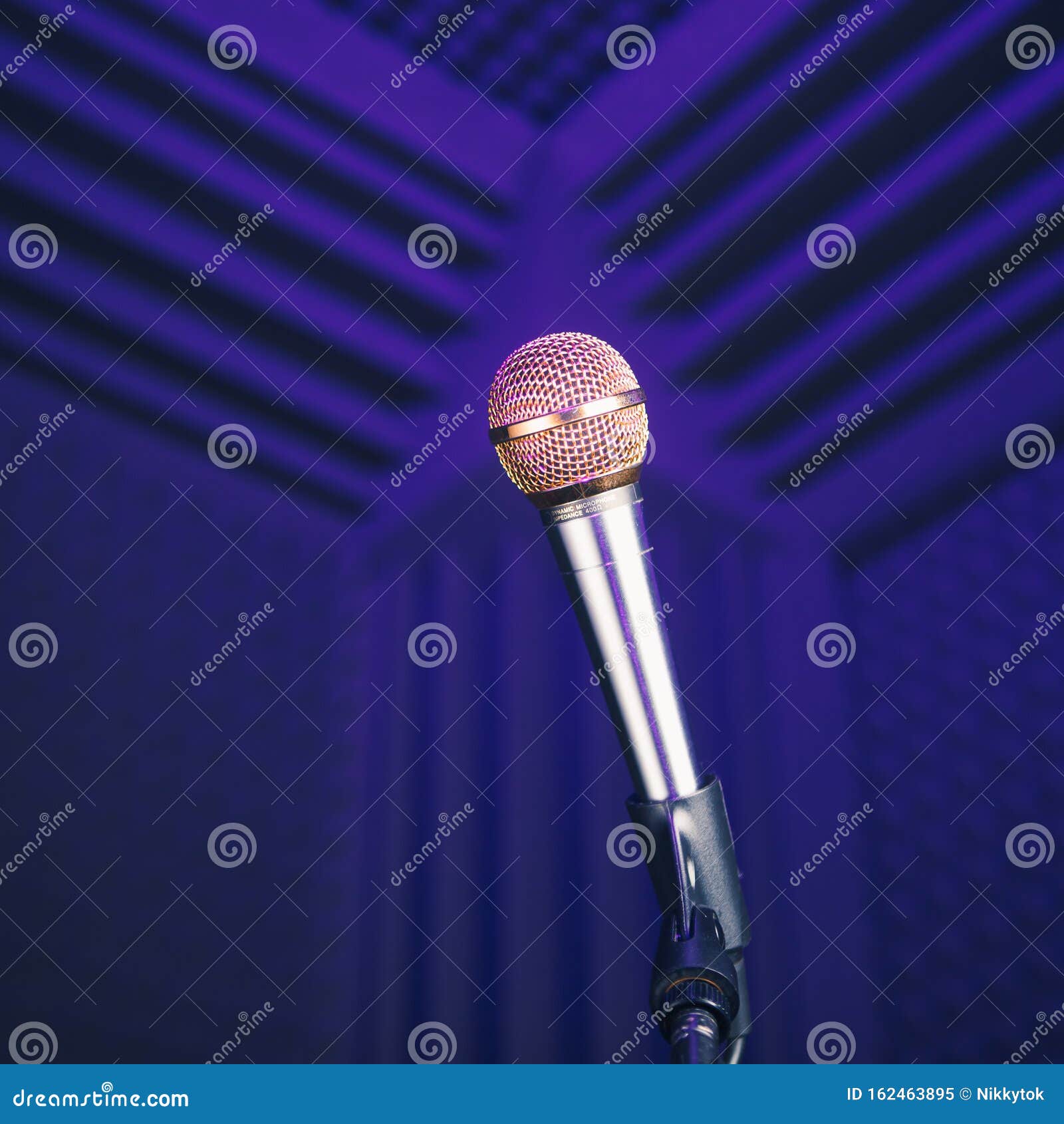 purple sparkly microphone