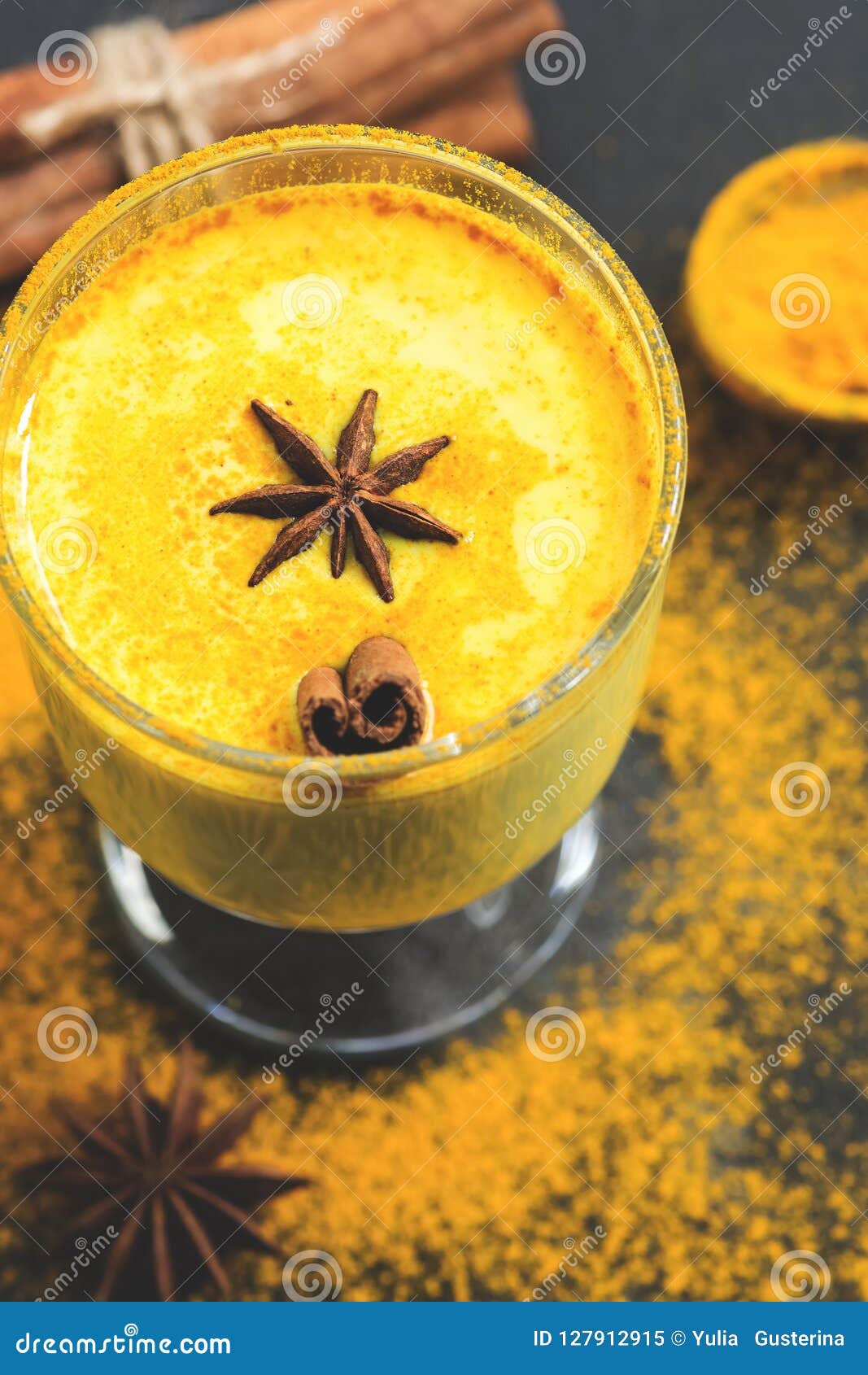 Golden Milk, a Traditional Indian Drink with Turmeric Powder. Warming ...