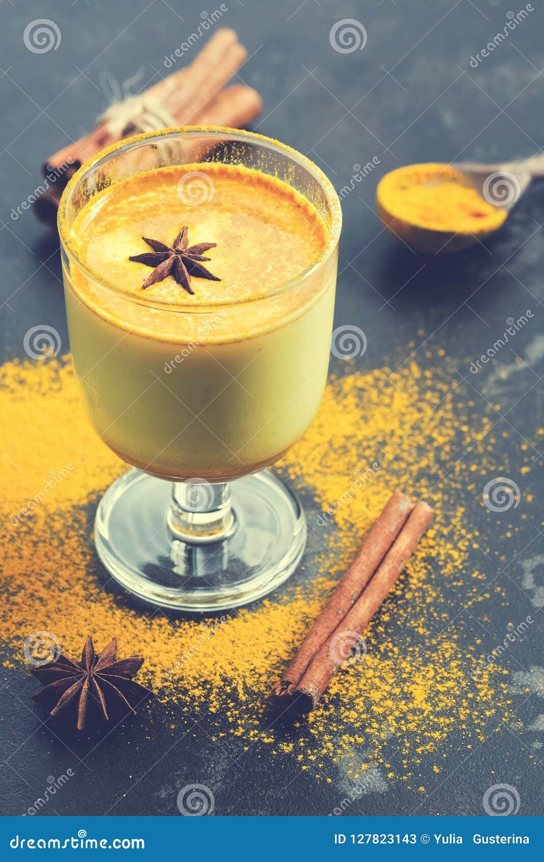 Golden Milk, a Traditional Indian Drink with Turmeric Powder. Warming ...