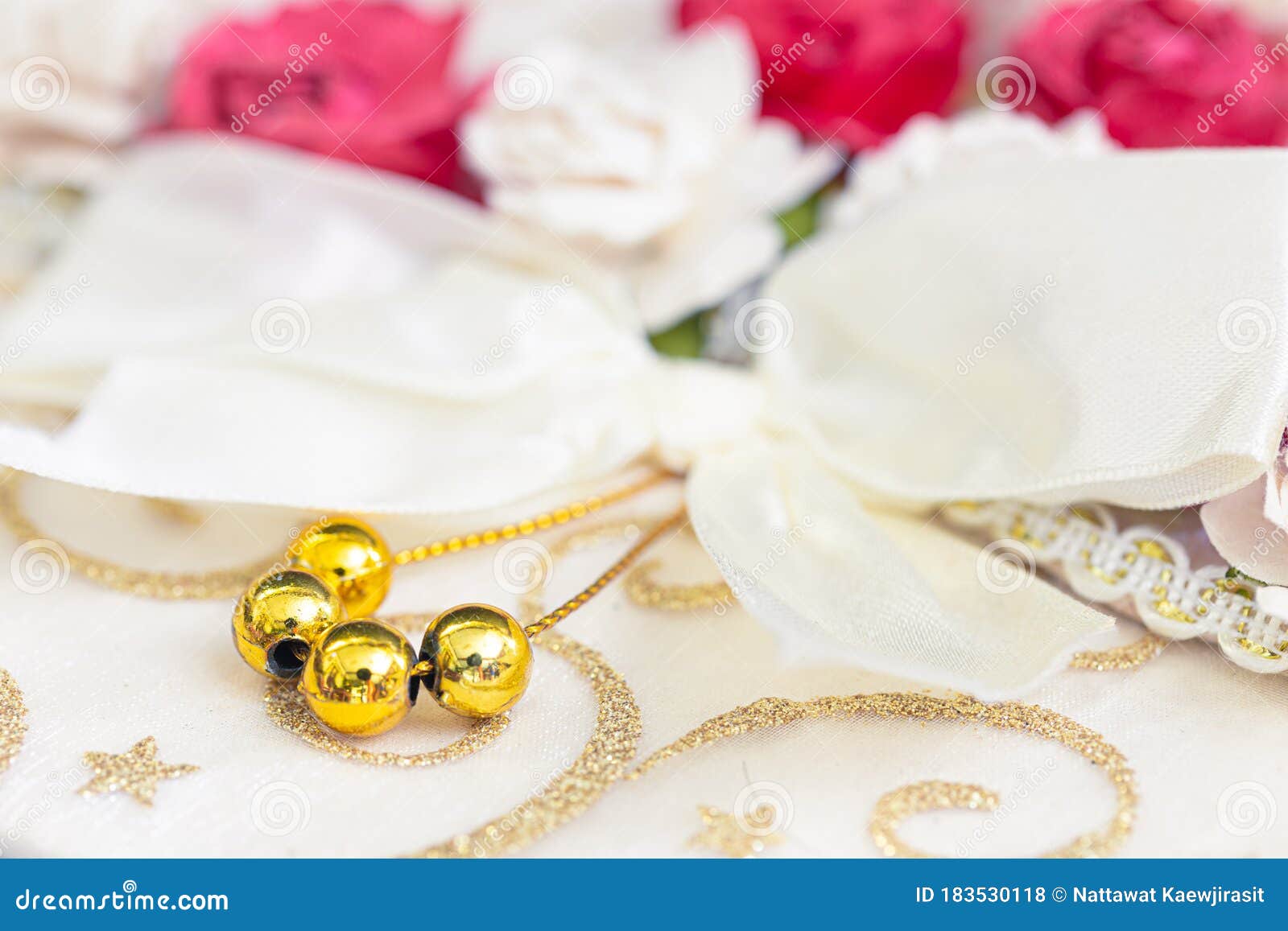 Golden Neck Bell at a Beautiful Wedding Stock Photo - Image of marriage ...