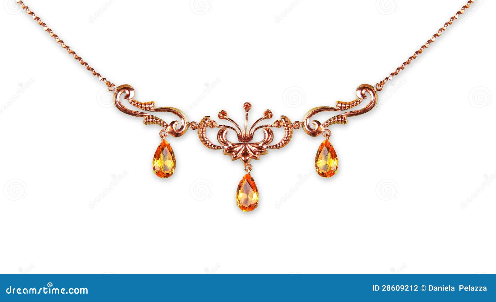 Golden necklace stock photo. Image of precious, jewel 28609212