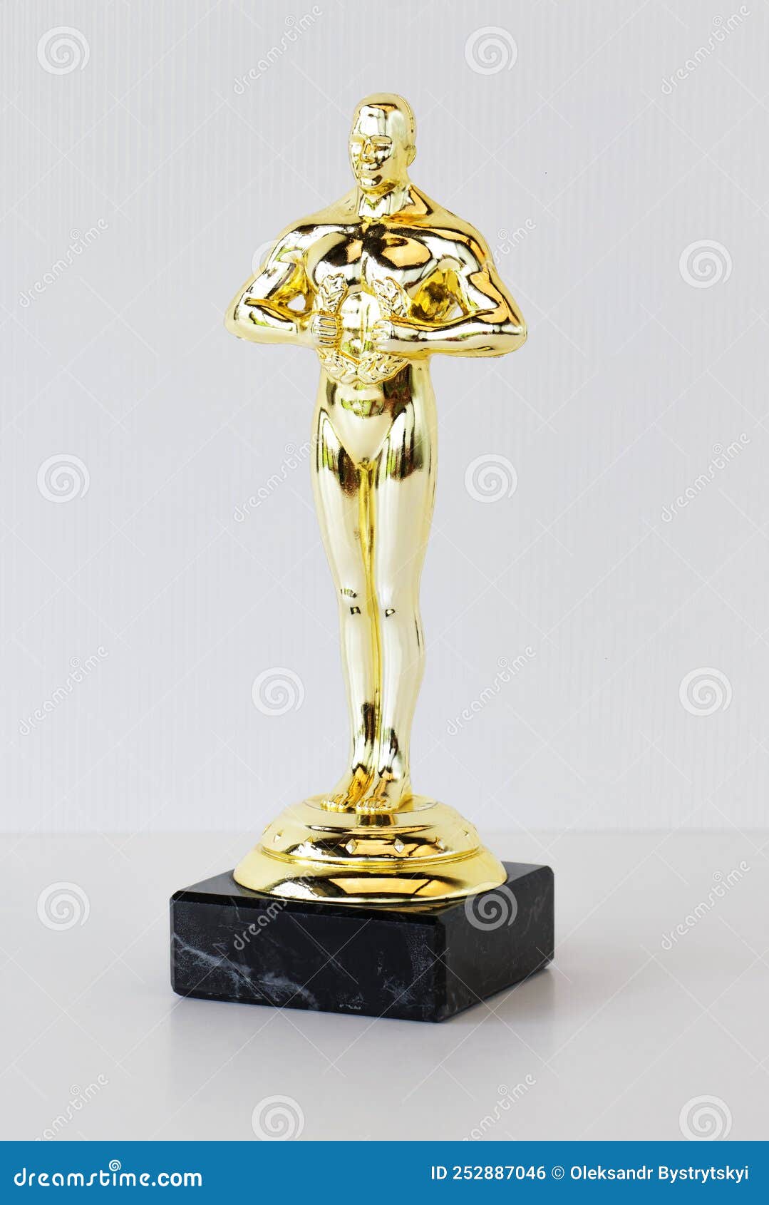 Golden Oscar Statuette, Concept of Success and Victory Editorial