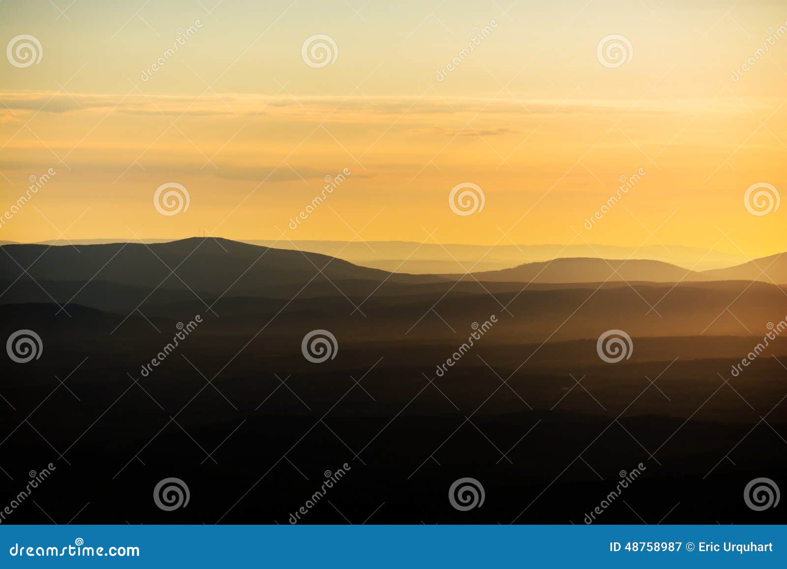 Golden_Ozark. View of the southern Ozark mountains from Mt. Magazine state park Arkasas