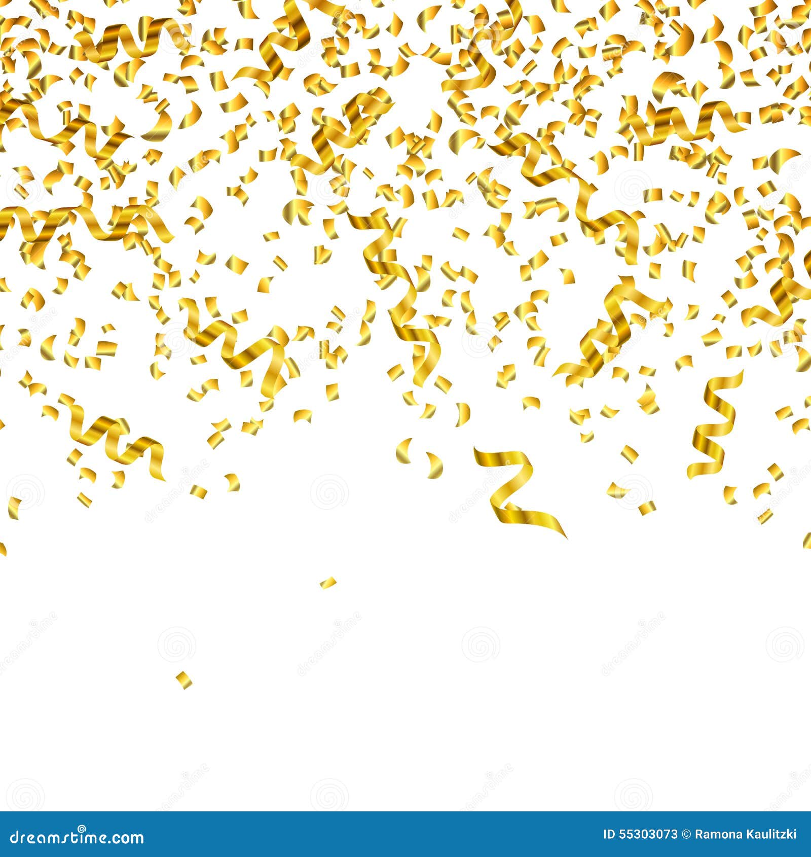 Golden Party Streamers stock illustration. Illustration of celebration