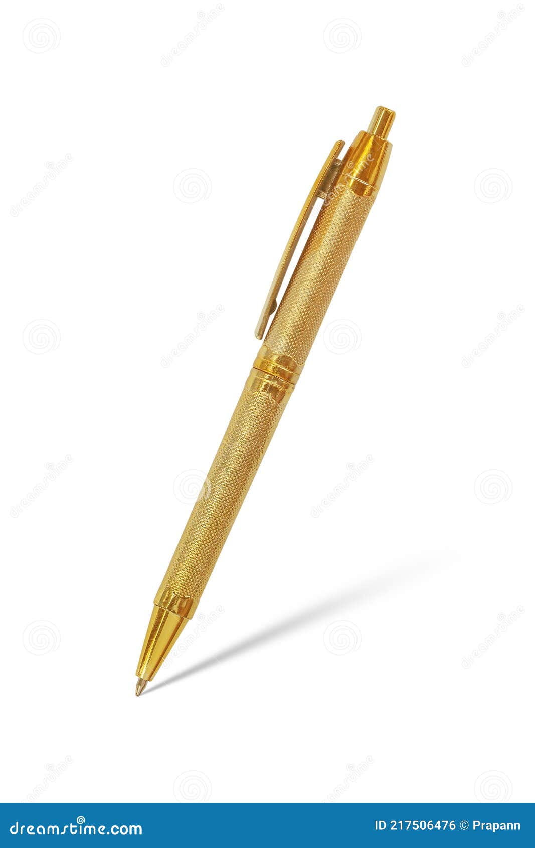 Golden Pen Isolated on White Background Stock Photo Image of sell