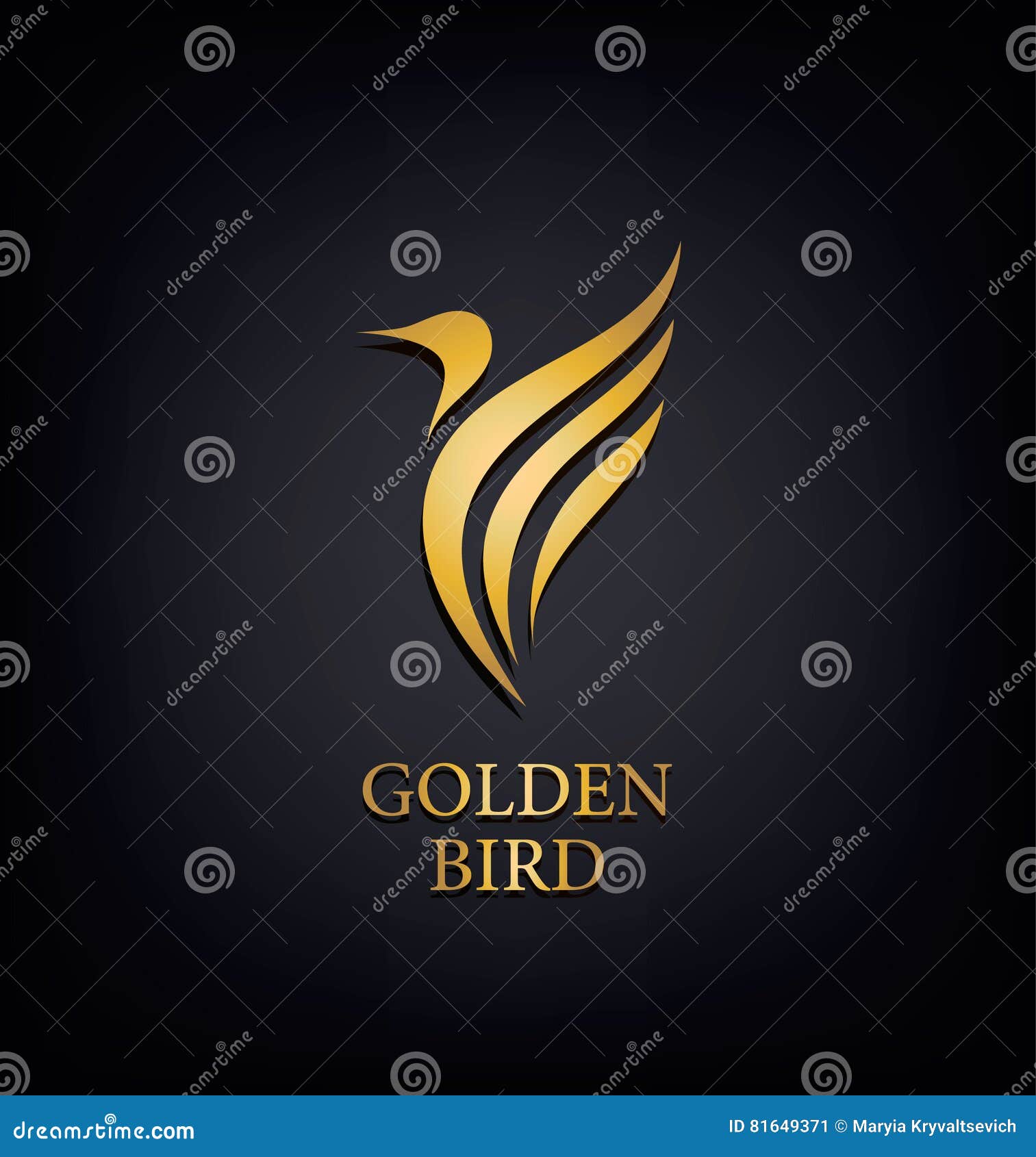 Golden Phoenix Bird Brand Animal Logo Luxury Identity For Hotel Fashion And Sports Concept Stock Vector Illustration Of Emblem Gold