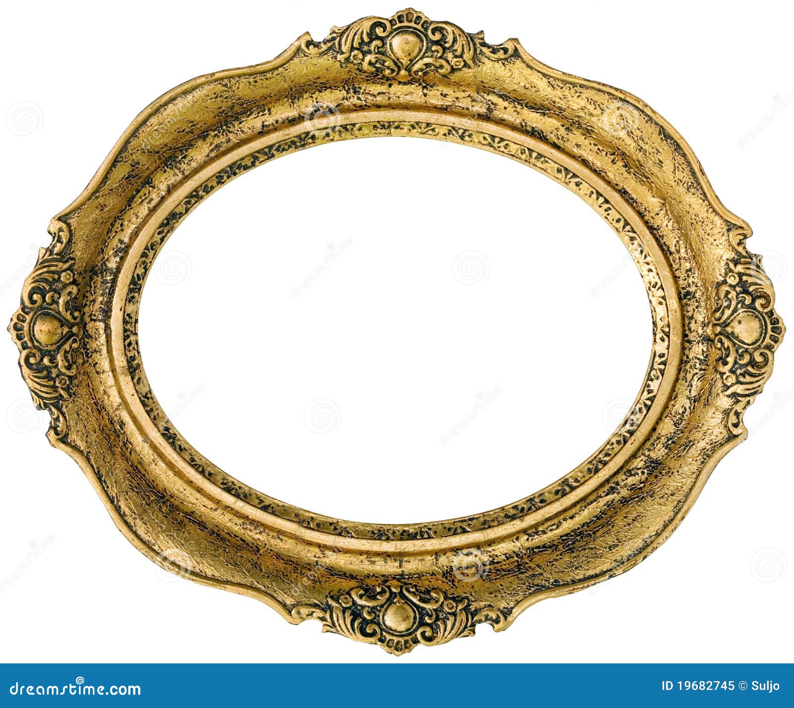 Golden Picture Frame Cutout Royalty Free Stock Photo Image 19682745
