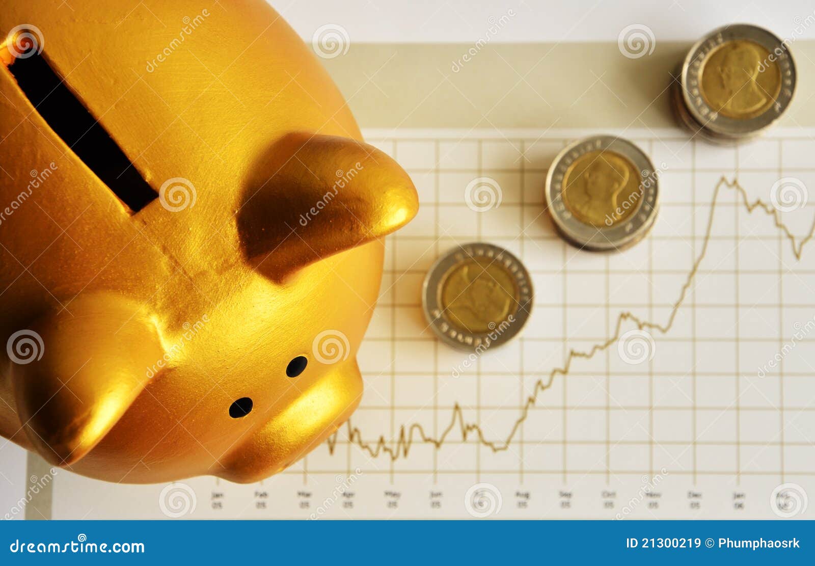 Golden Piggy Bank Isolated Stock Photo - Alamy