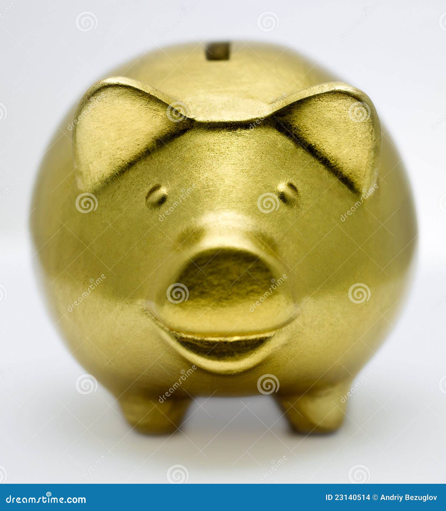 Golden piggy bank stock photo. Image of piggy, account 23140514