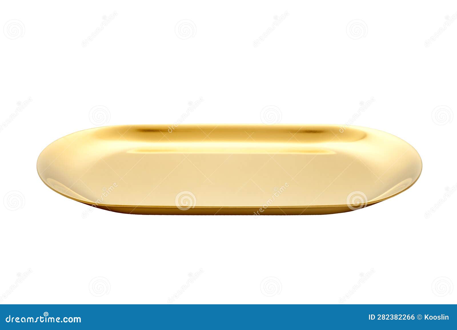 Empty golden plate stock photo. Image of tray, utensil 282382266