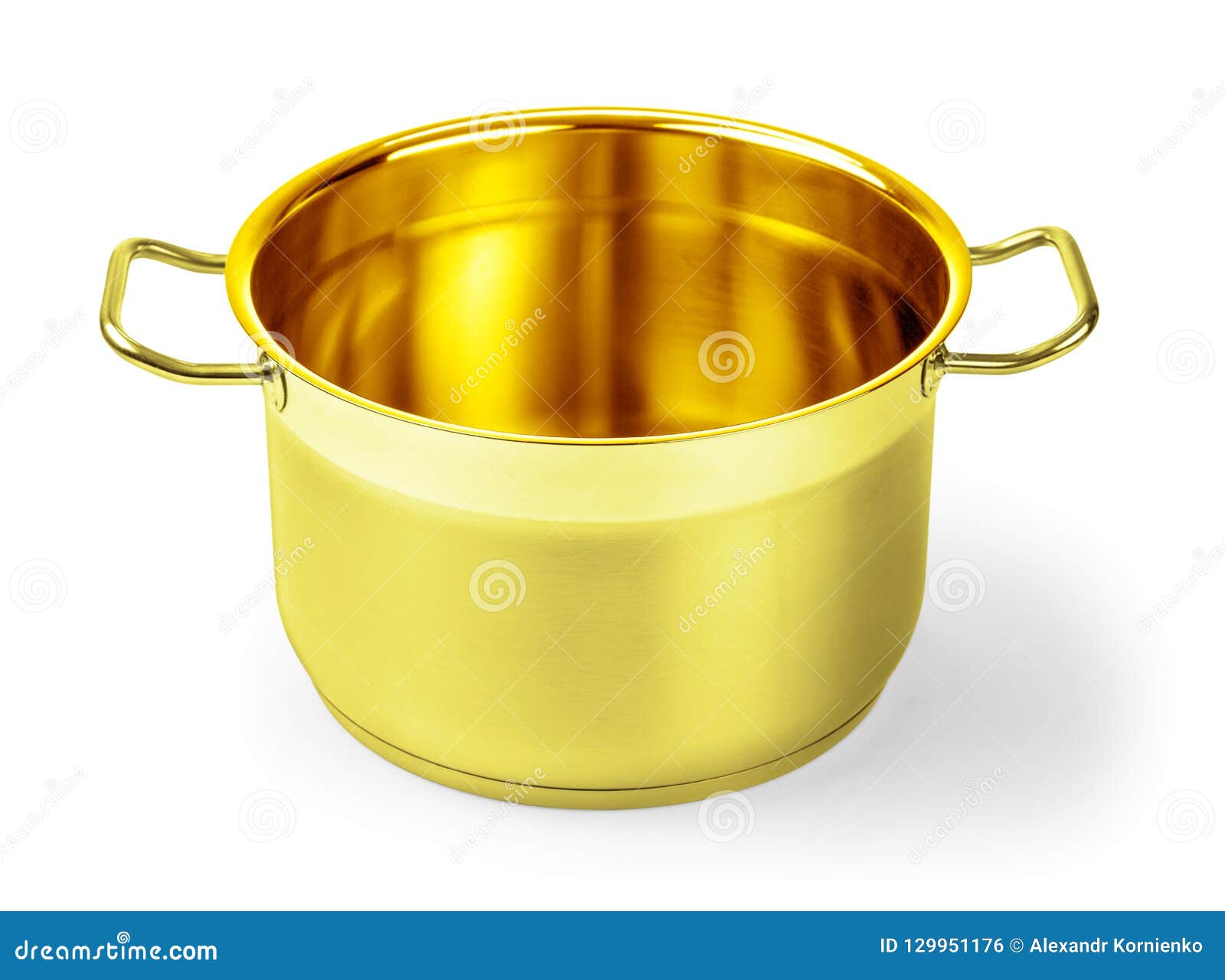  Golden pot  isolated stock photo Image of gray circle 