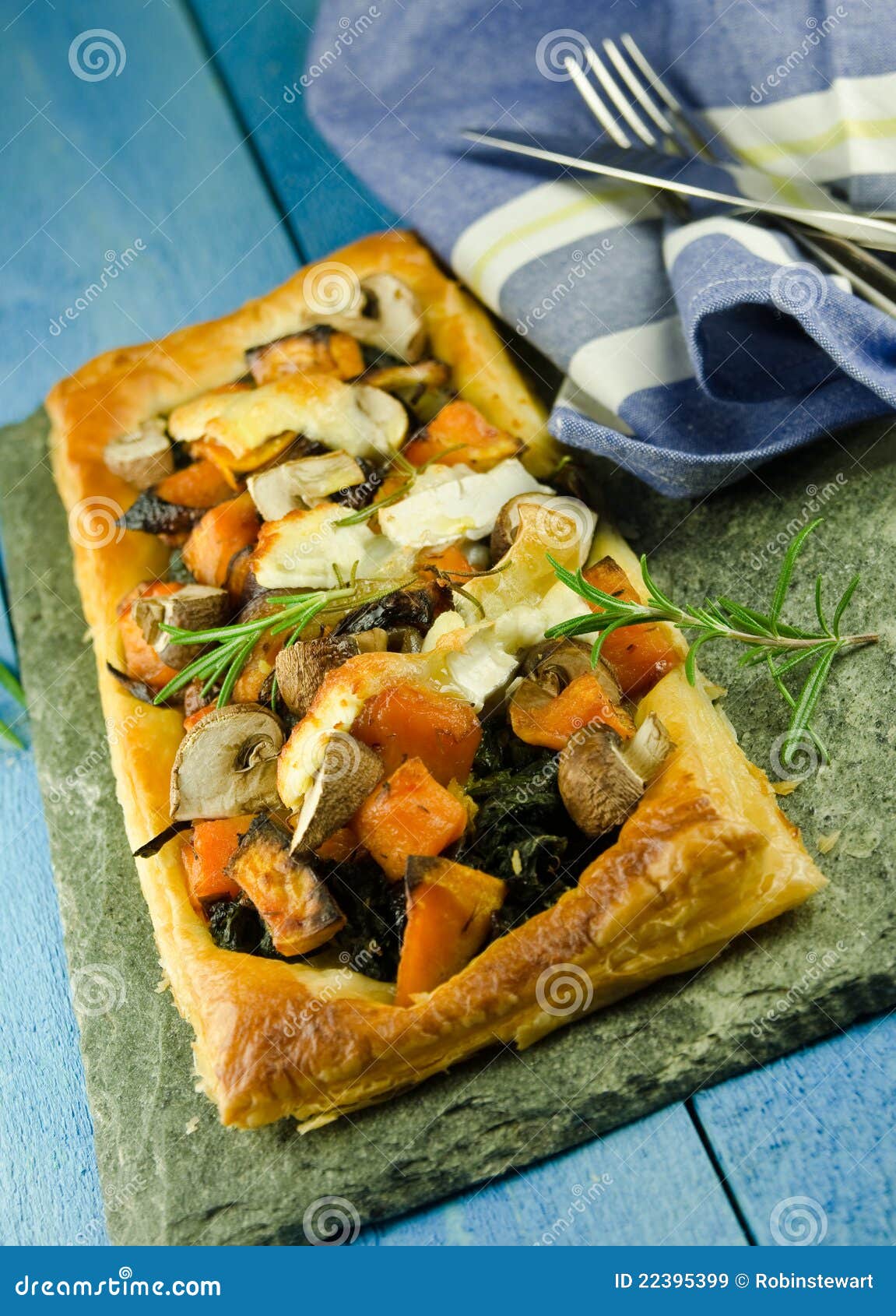 Golden Puff Pastry with Roasted Vegetables Stock Image Image of rosemary, pastry 22395399