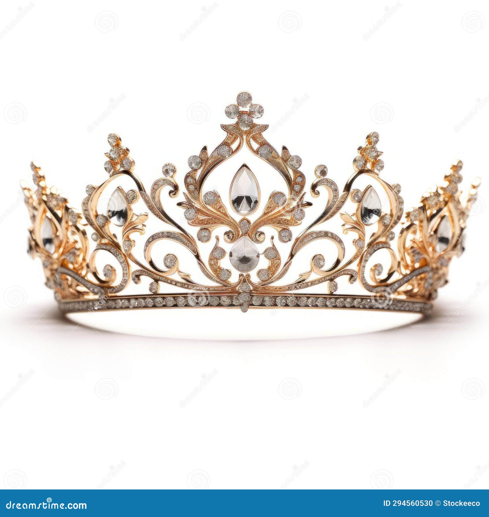 golden queen tiara: a regal and exquisite 3d rendered masterpiece
