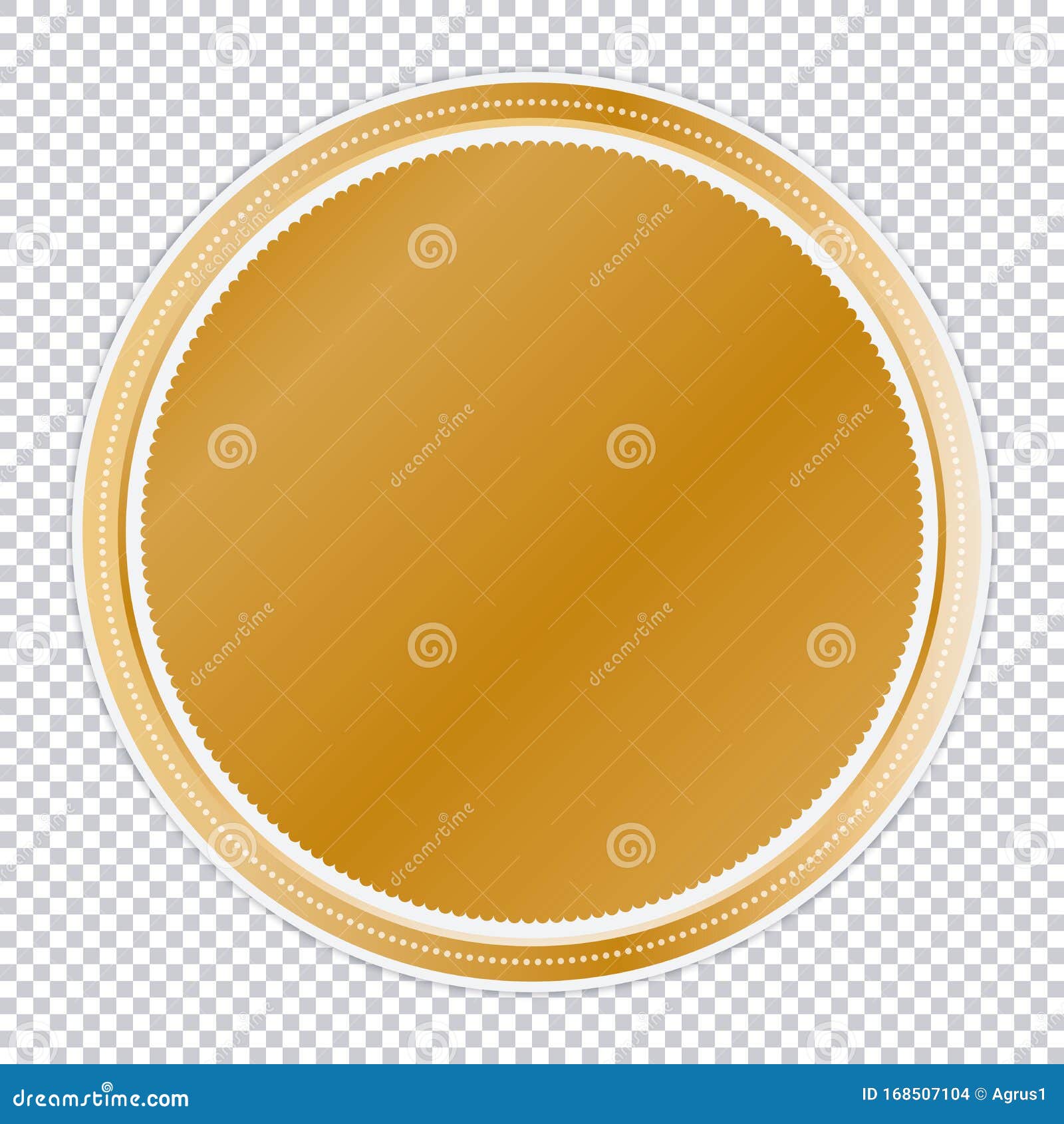 Golden Round Note Paper Sticker on Transparent Background Stock Vector -  Illustration of sheet, note: 168507104