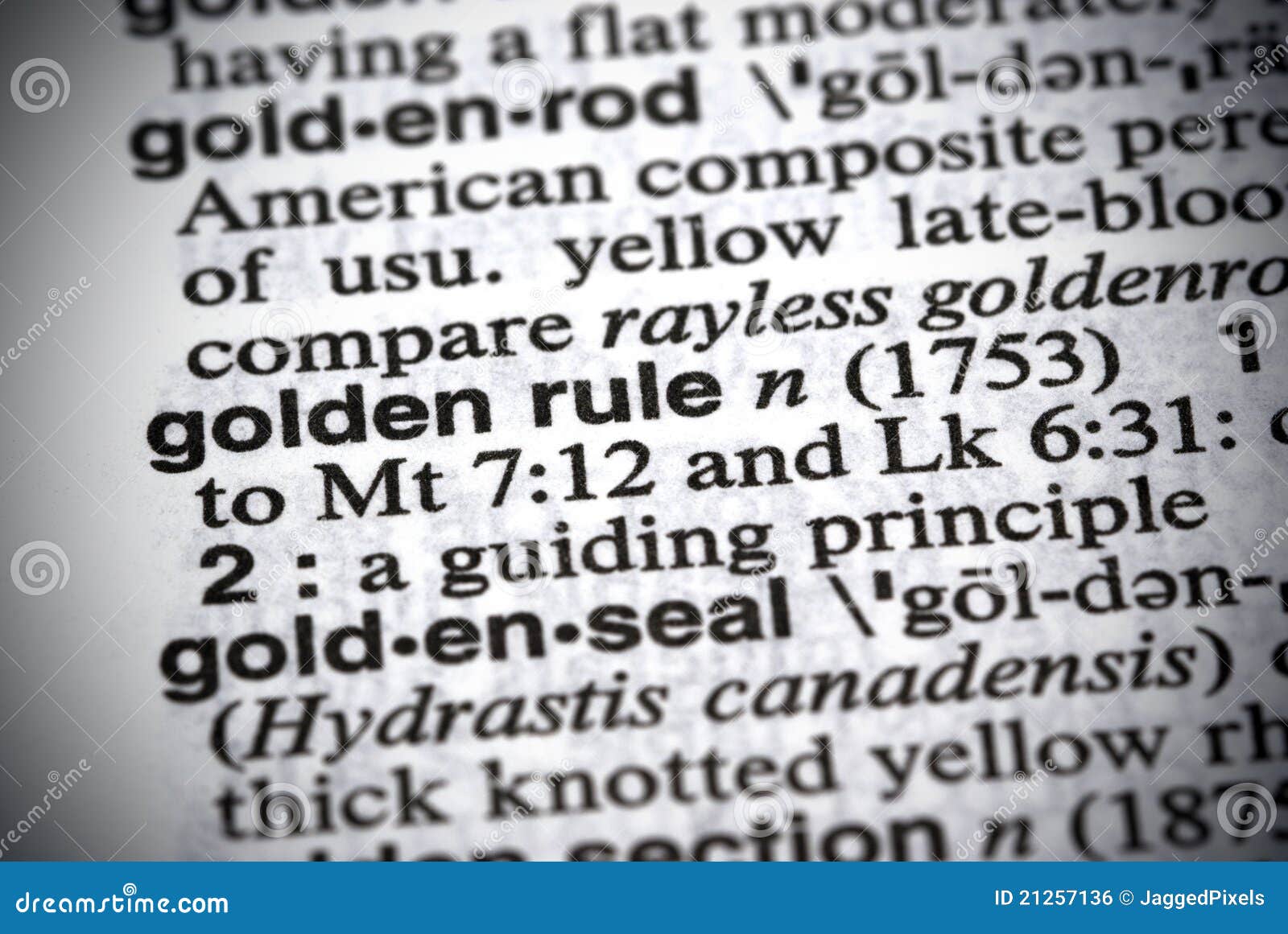 Golden Rule stock photo. Image of dictionary, focus, definition 21257136