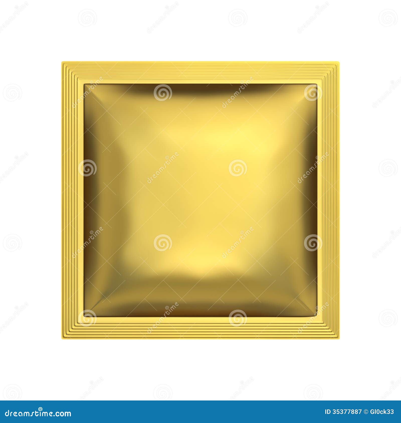 Golden sachet bag package stock illustration. Illustration of paper