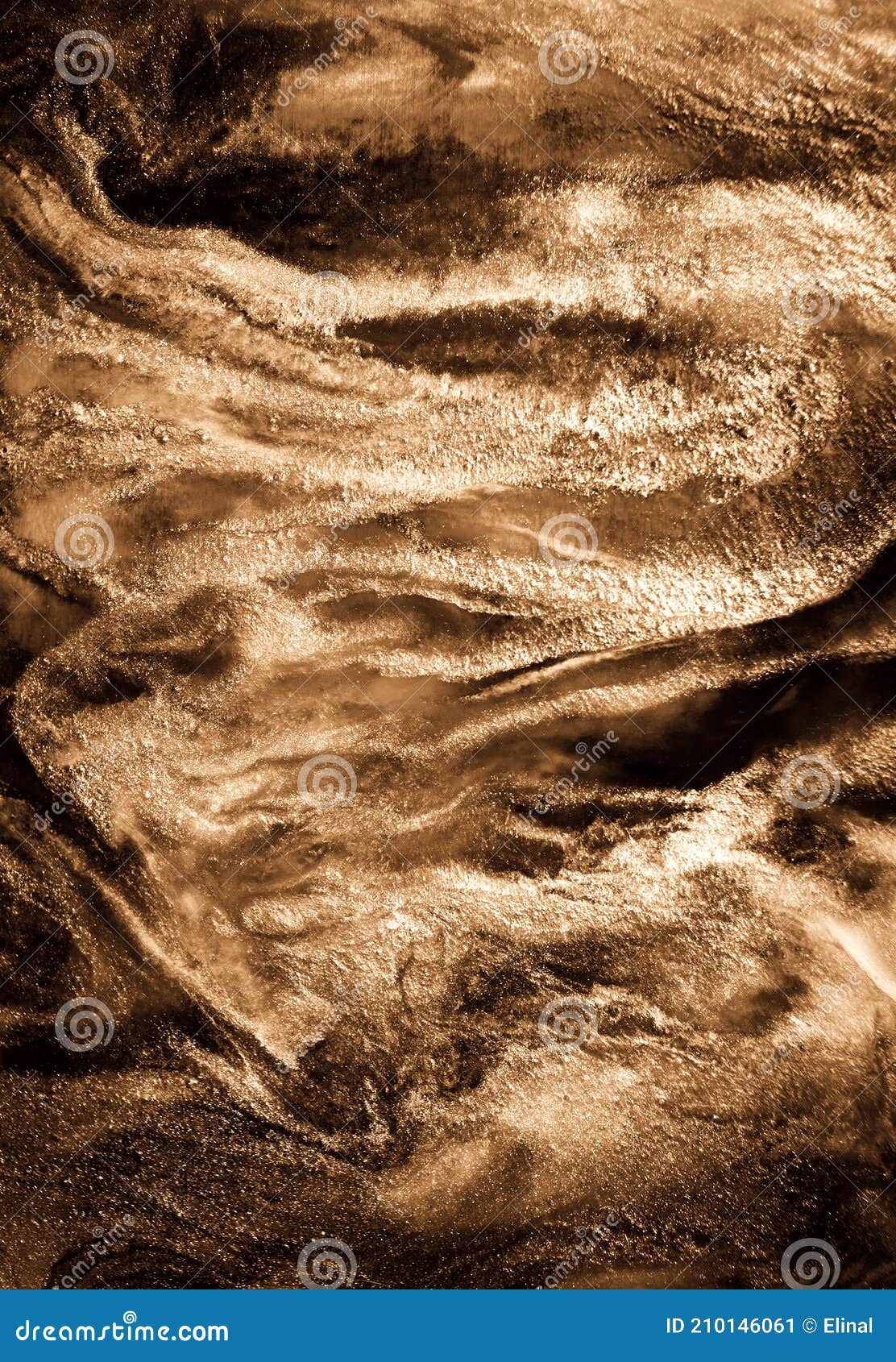 Artistic Decoration Made Of Golden Resin. Epoxy Resin Paint, Abstract  Background Stock Photo, Picture and Royalty Free Image. Image 201950120.