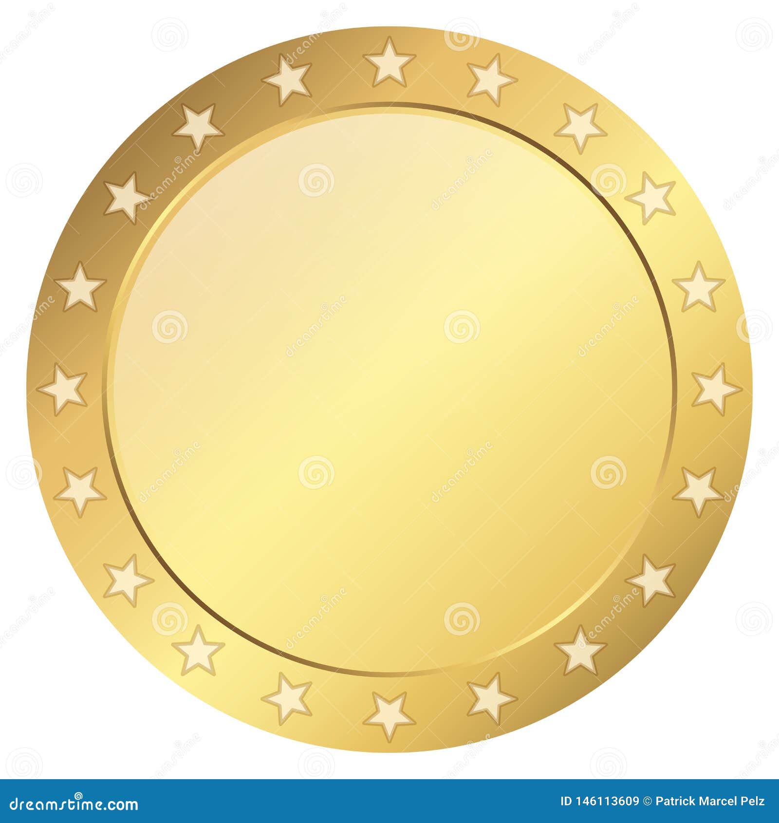 Golden seal template stock vector. Illustration of certification ...