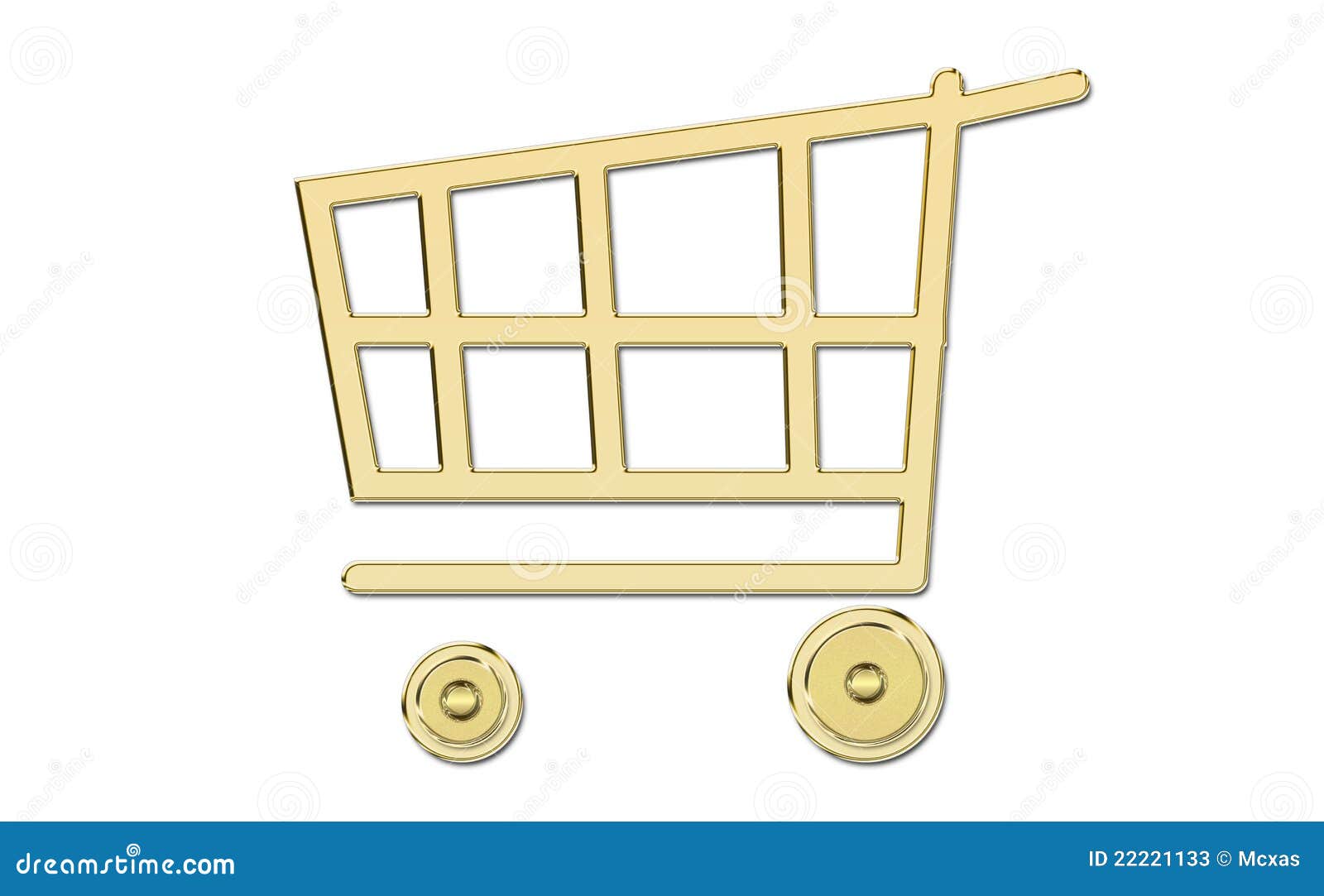 golden shopping cart