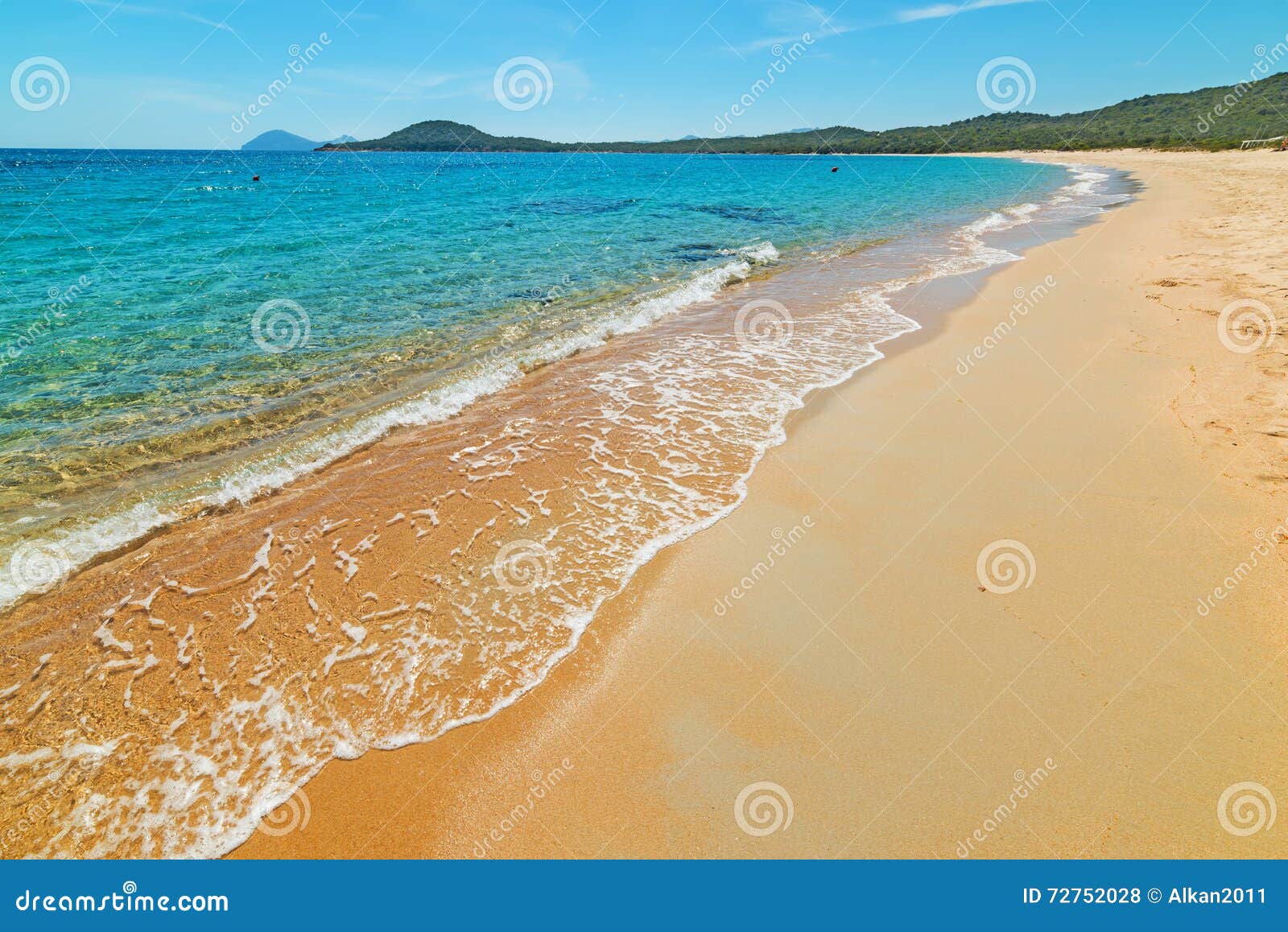 golden shore in liscia ruja beach