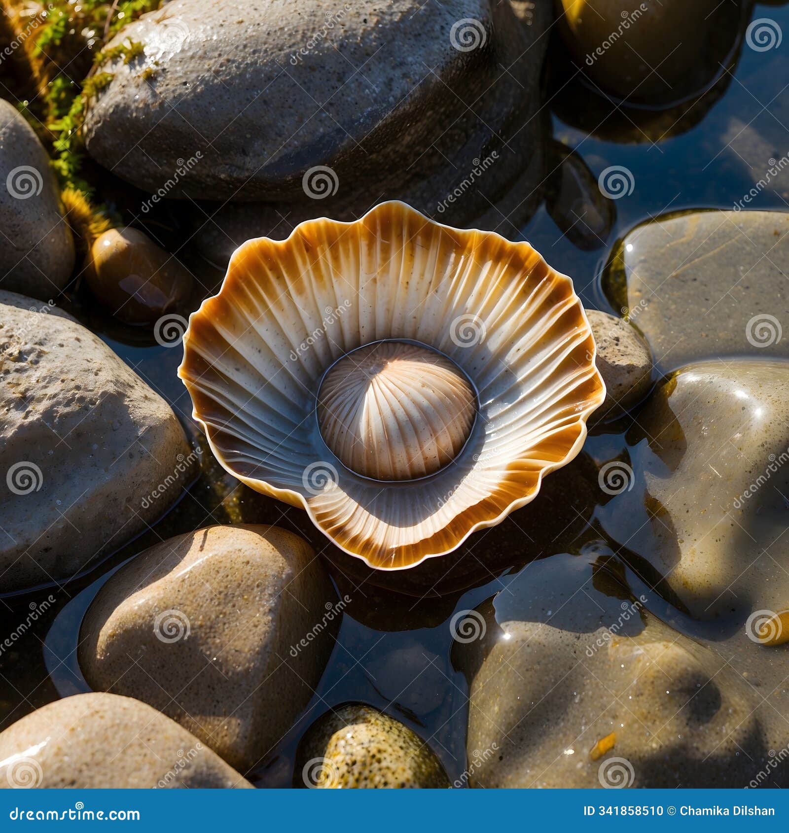 golden shores: a fanshellÃ¢â¬â¢s tranquil pool