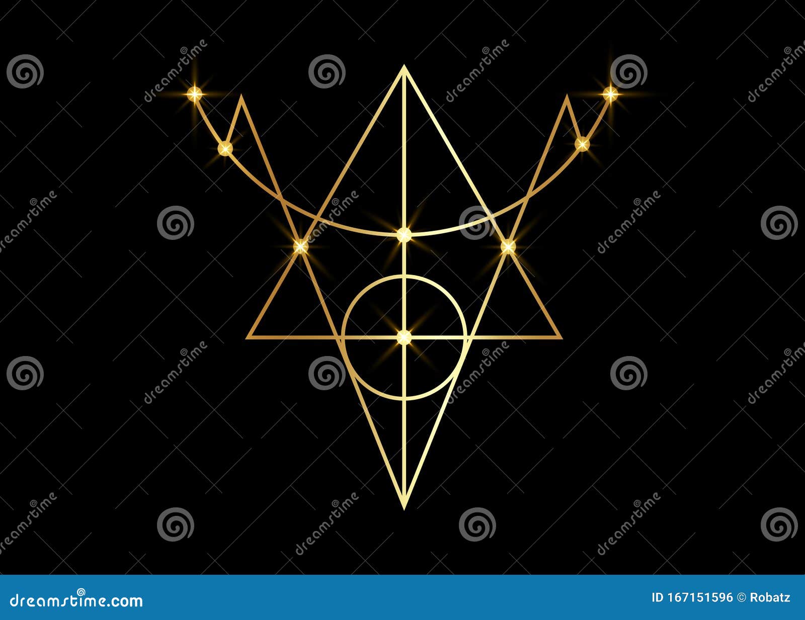 golden sigil of protection. magical amulets. can be used as tattoo, logos and prints. gold wiccan occult , sacred geometry