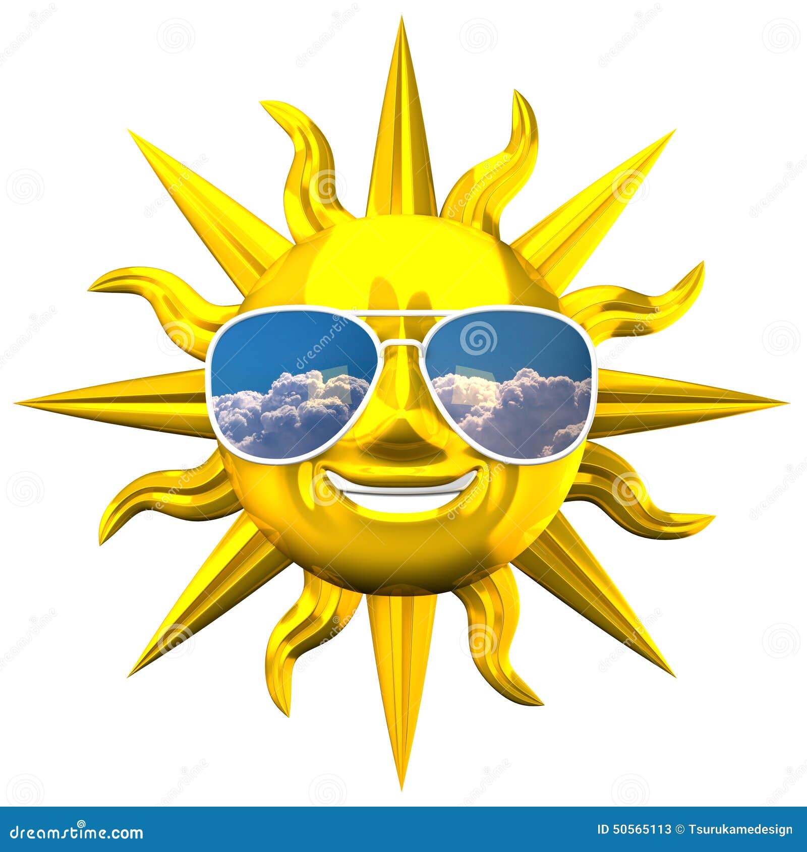 sun in sunglasses