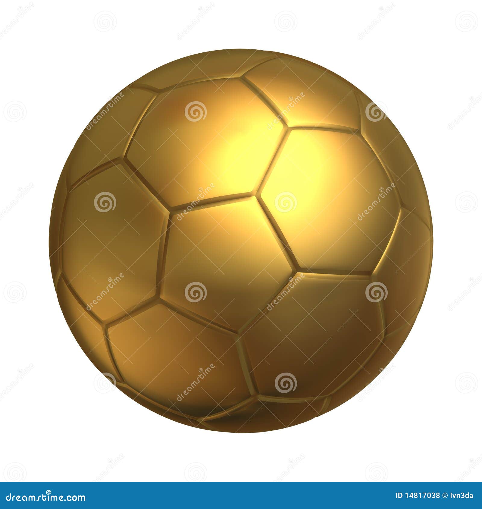 Golden soccer ball stock illustration. Illustration of pattern - 14817038