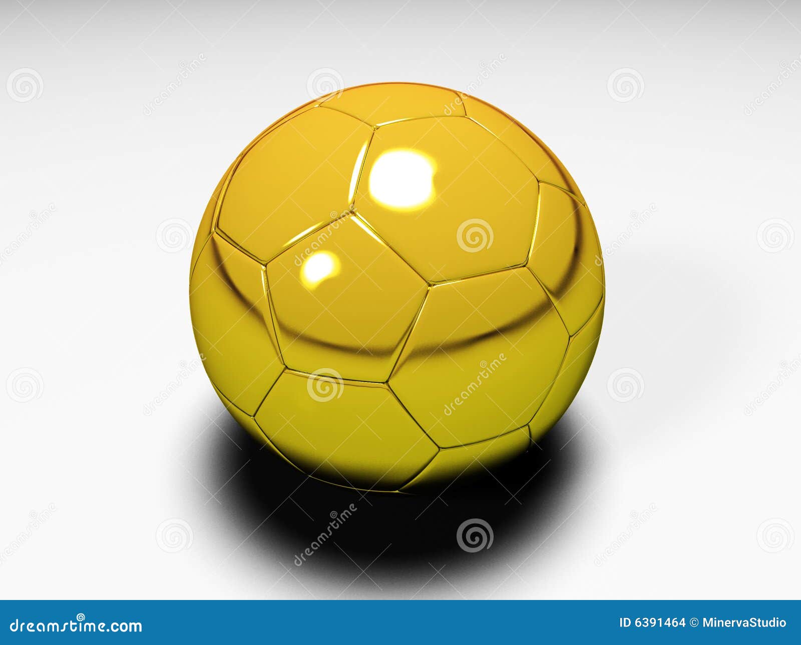 Golden soccer ball stock illustration. Illustration of hexagon - 6391464