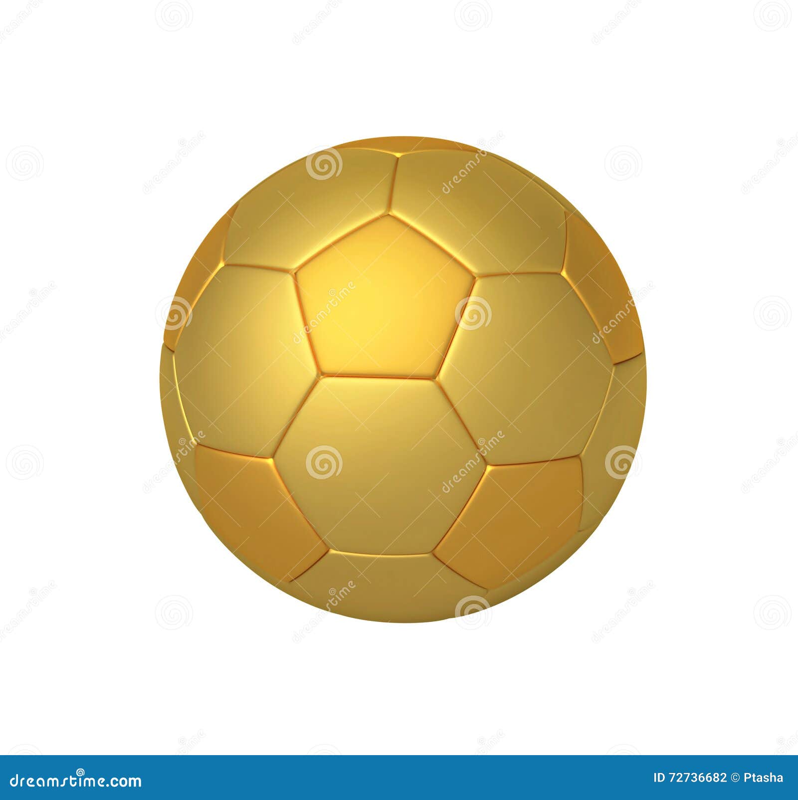 Golden Soccer Ball with Clipping Path Stock Illustration - Illustration ...