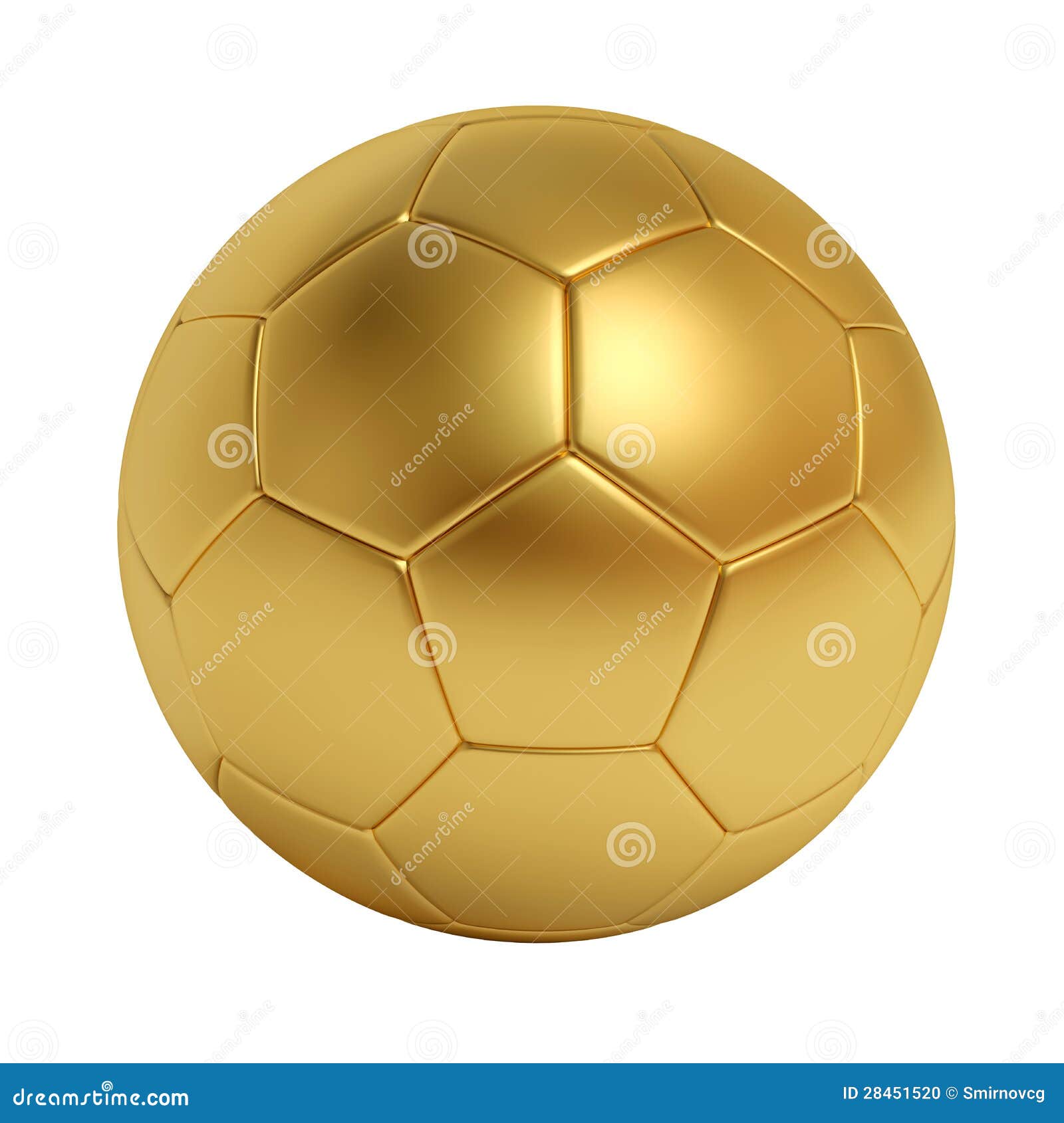 Golden Soccer Ball Isolated On White Background Stock Photo - Image ...