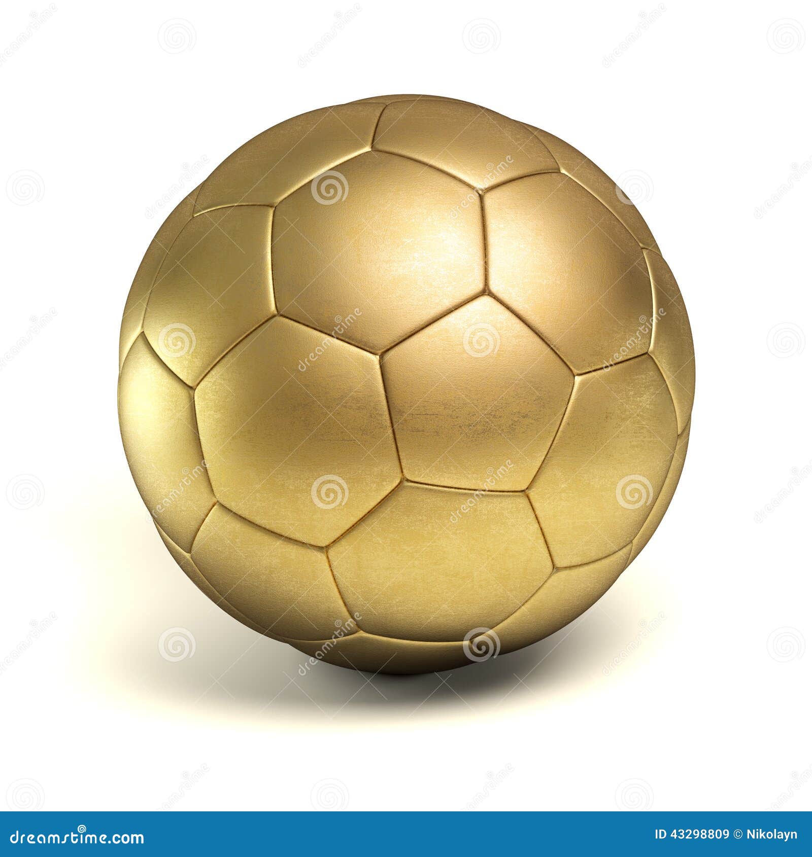 Golden soccer ball stock illustration. Illustration of glossy - 43298809