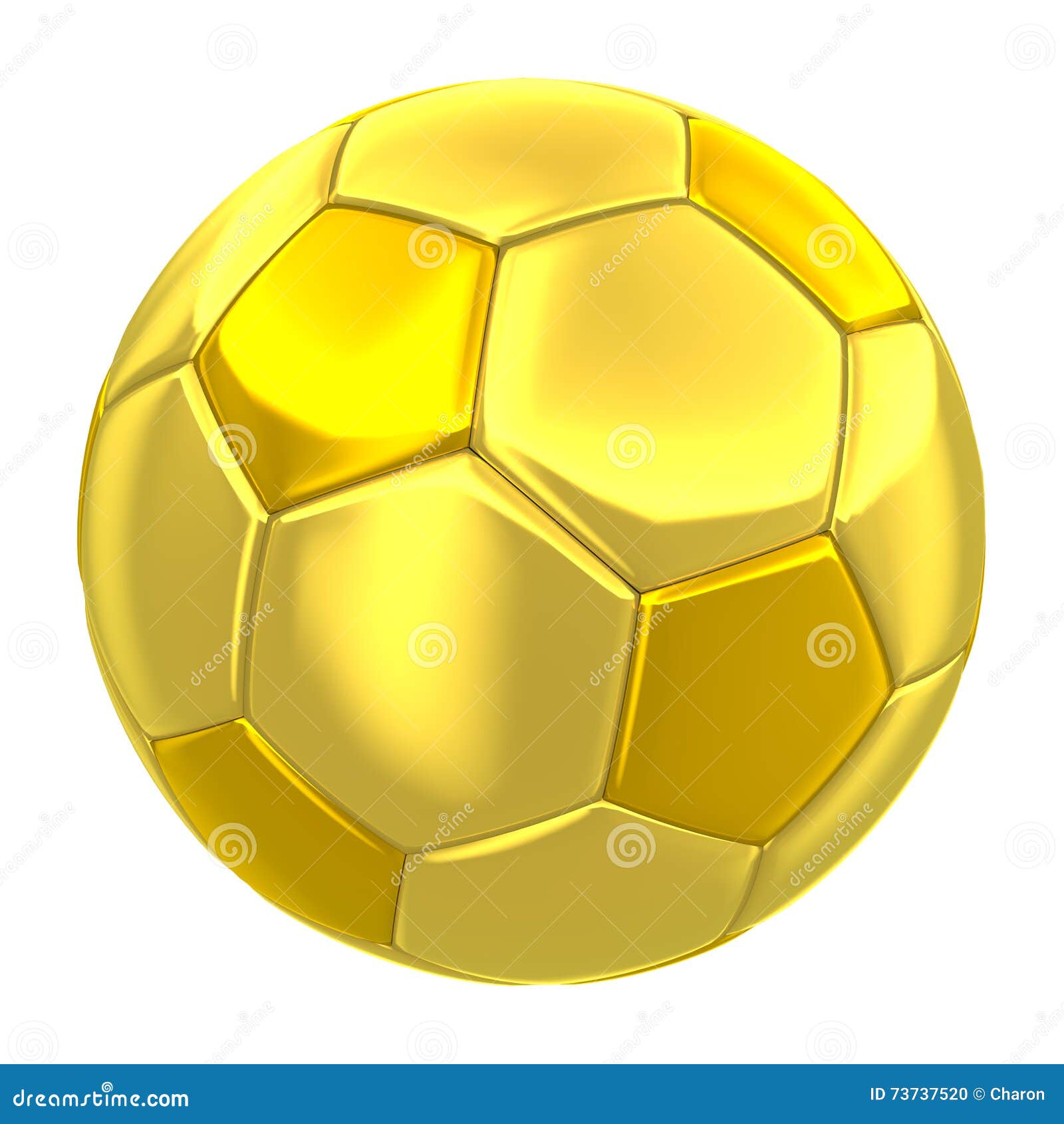 Golden Soccer Ball Isolated Stock Illustration - Illustration of ...