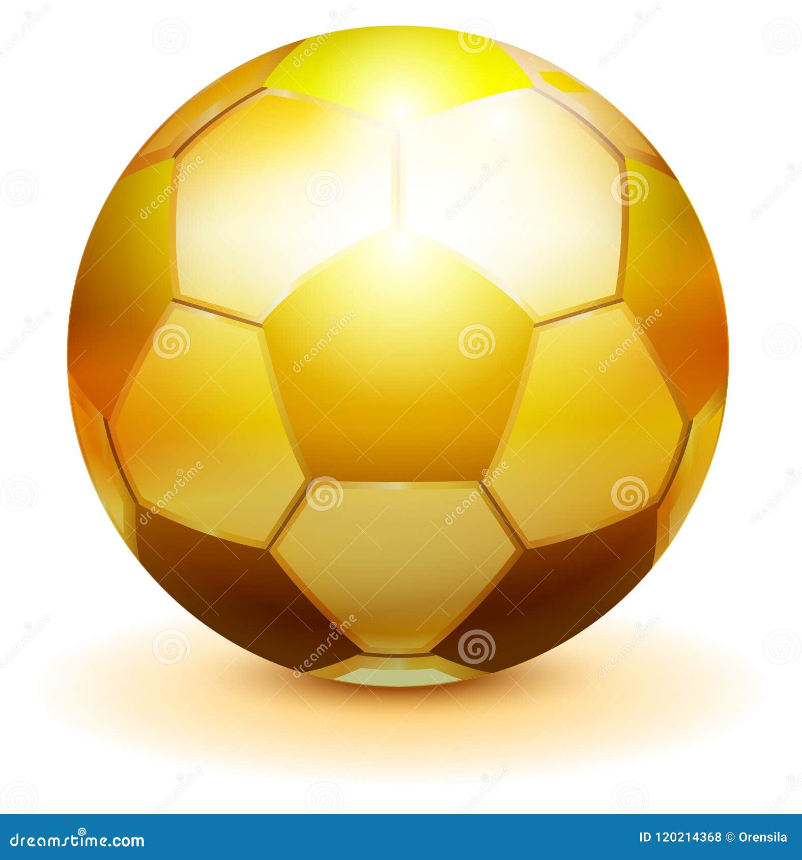 Golden Soccer Ball Symbol of Victory Championship Stock Vector ...