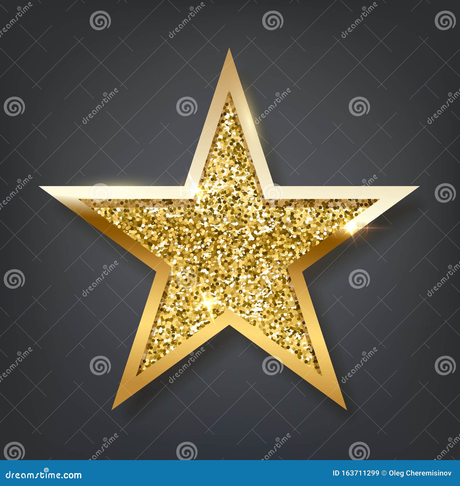 Sparkling Gold Star