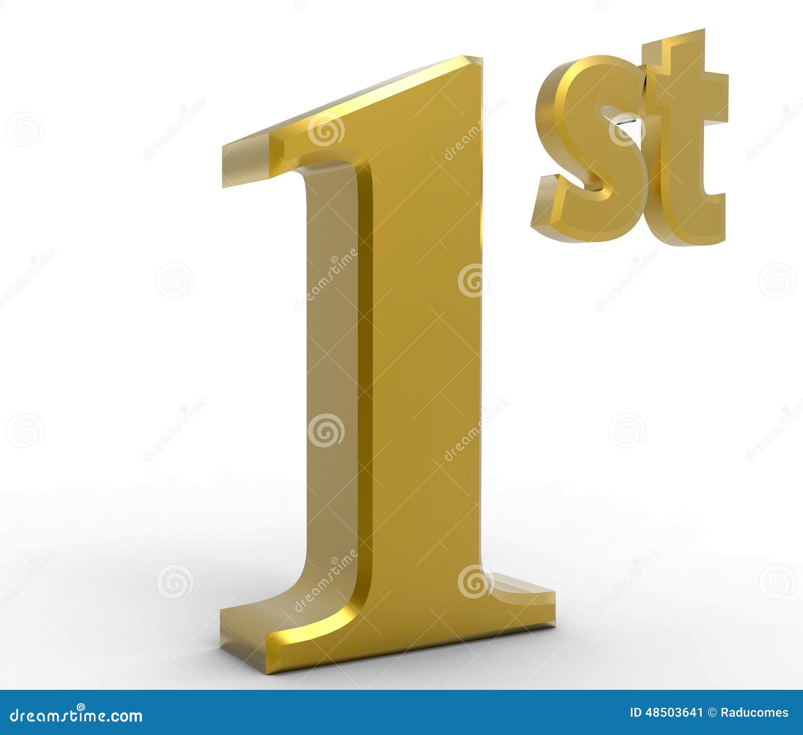 Golden 1st render stock illustration. Illustration of font - 48503641