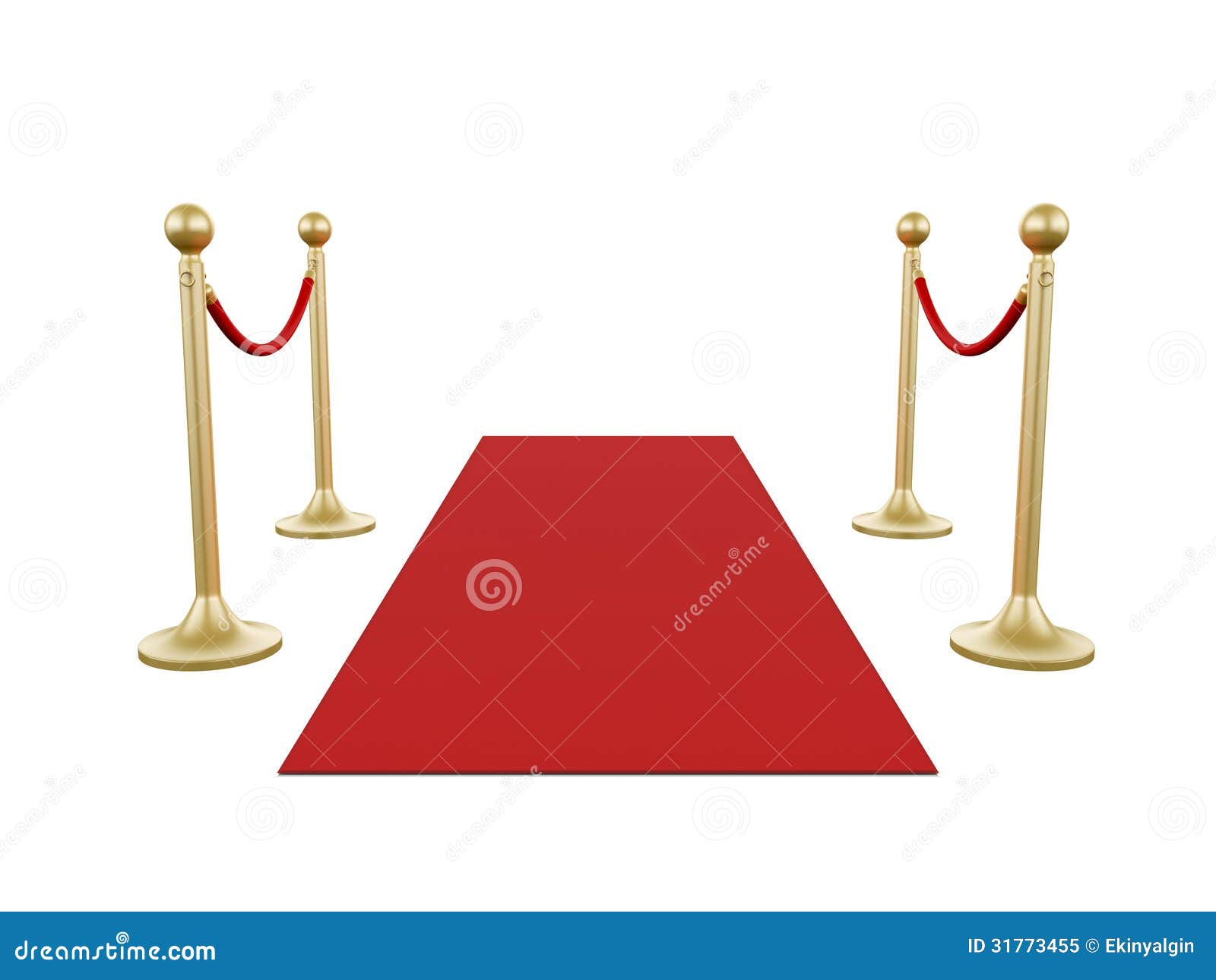 golden stanchion and red carpet