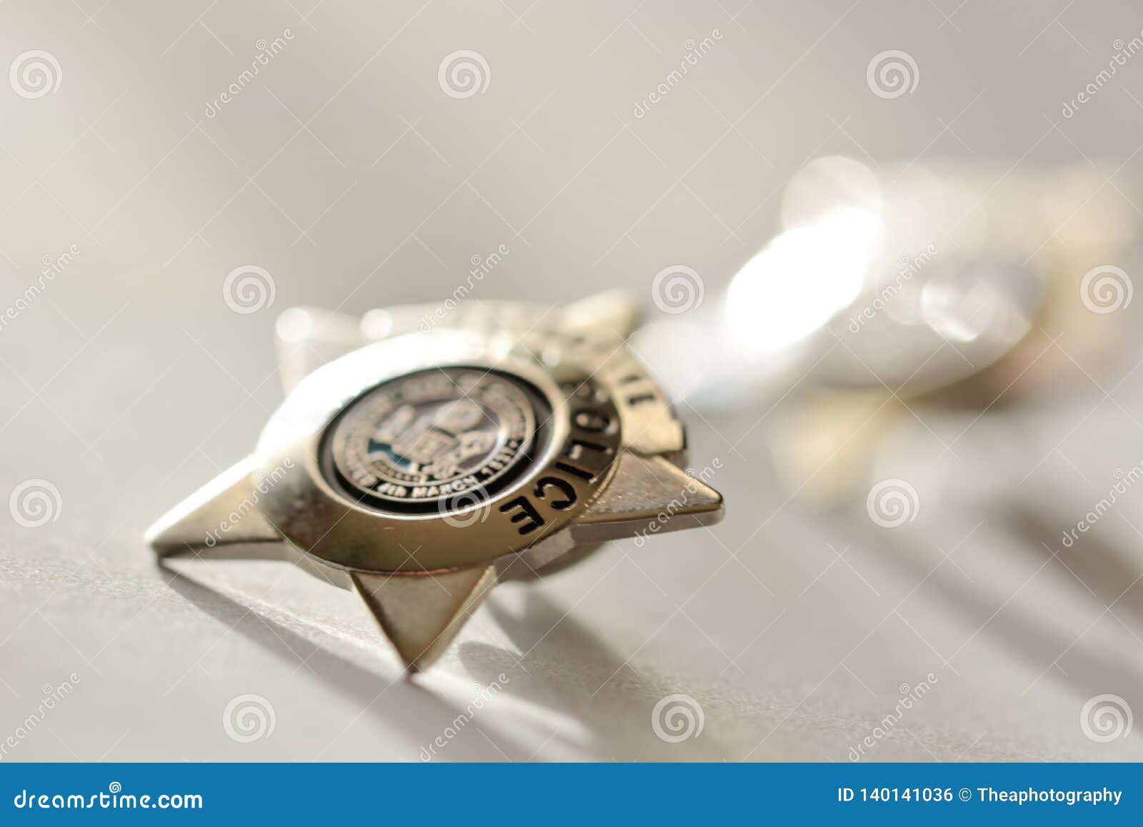 Golden star police badge stock photo. Image of design - 140141036