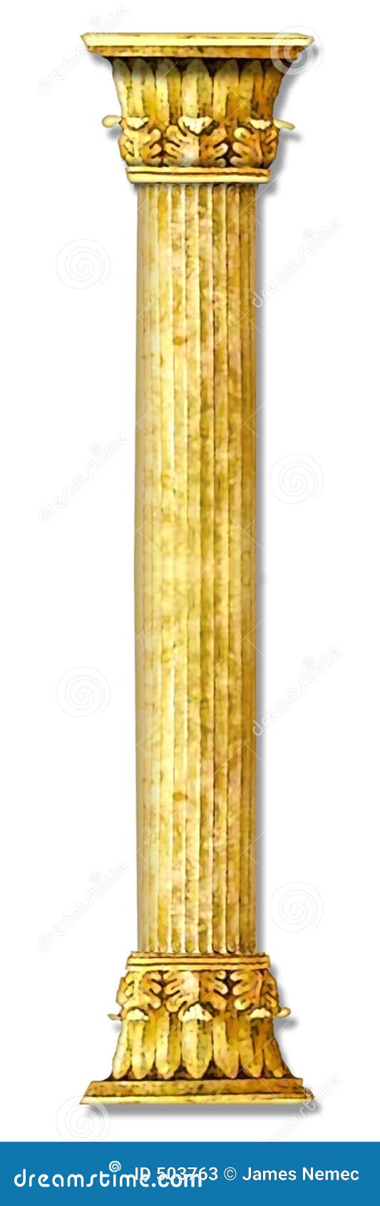 golden stone column